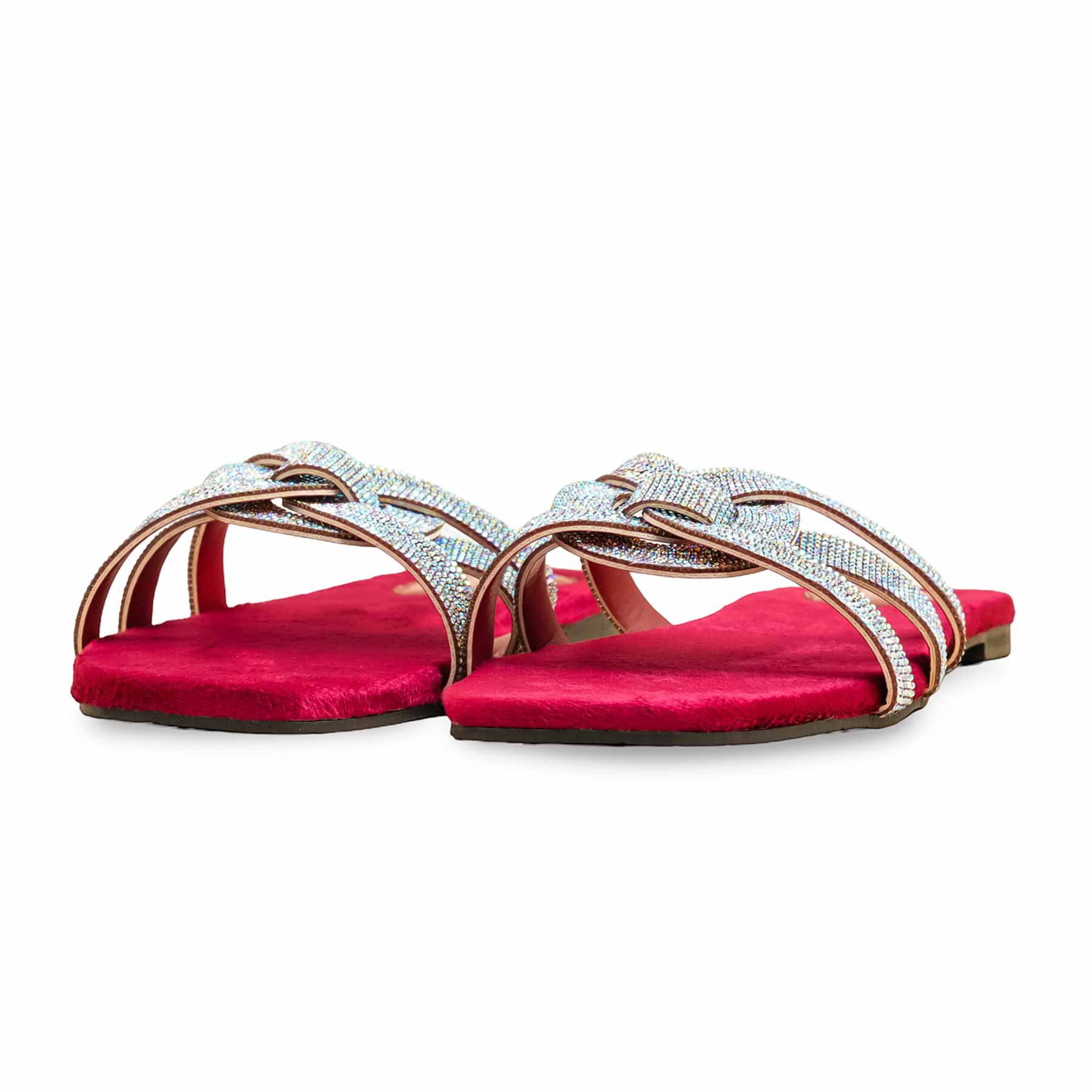 Maroon Fancy Slipper LFN715 - Image 3