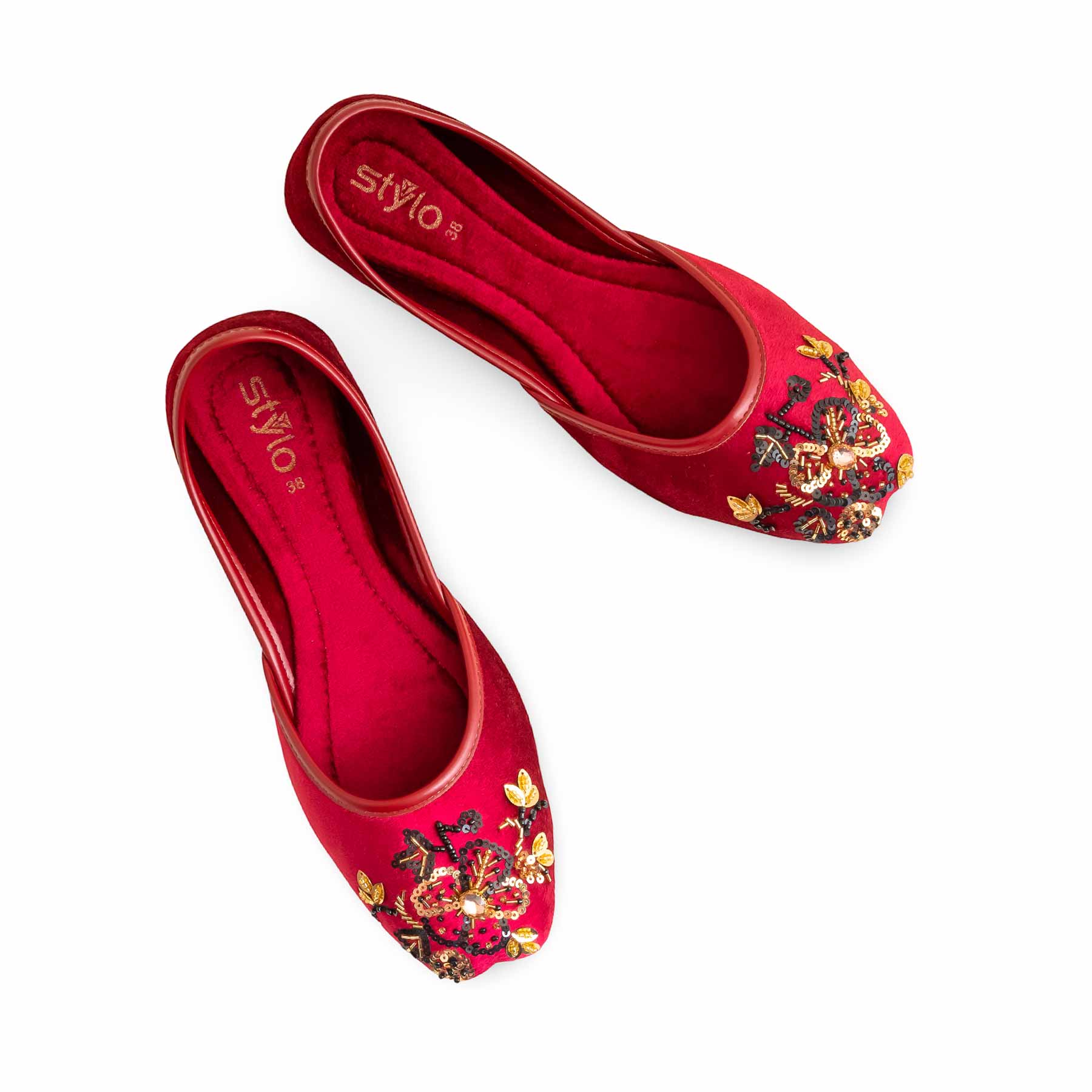 Maroon Fancy Women Khussa EC8558 - Image 5