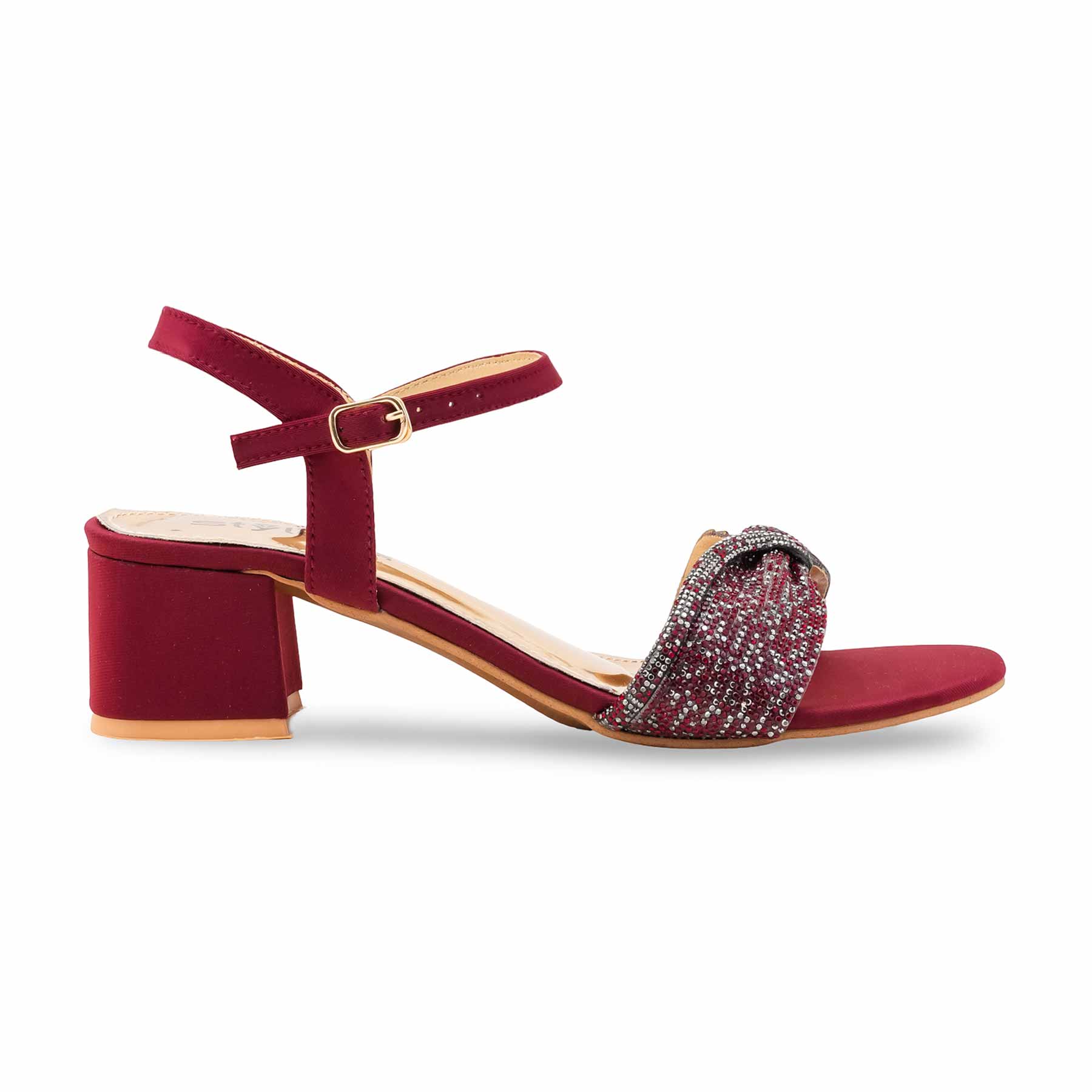 Maroon Fancy Women Sandal FN6161 - Image 2