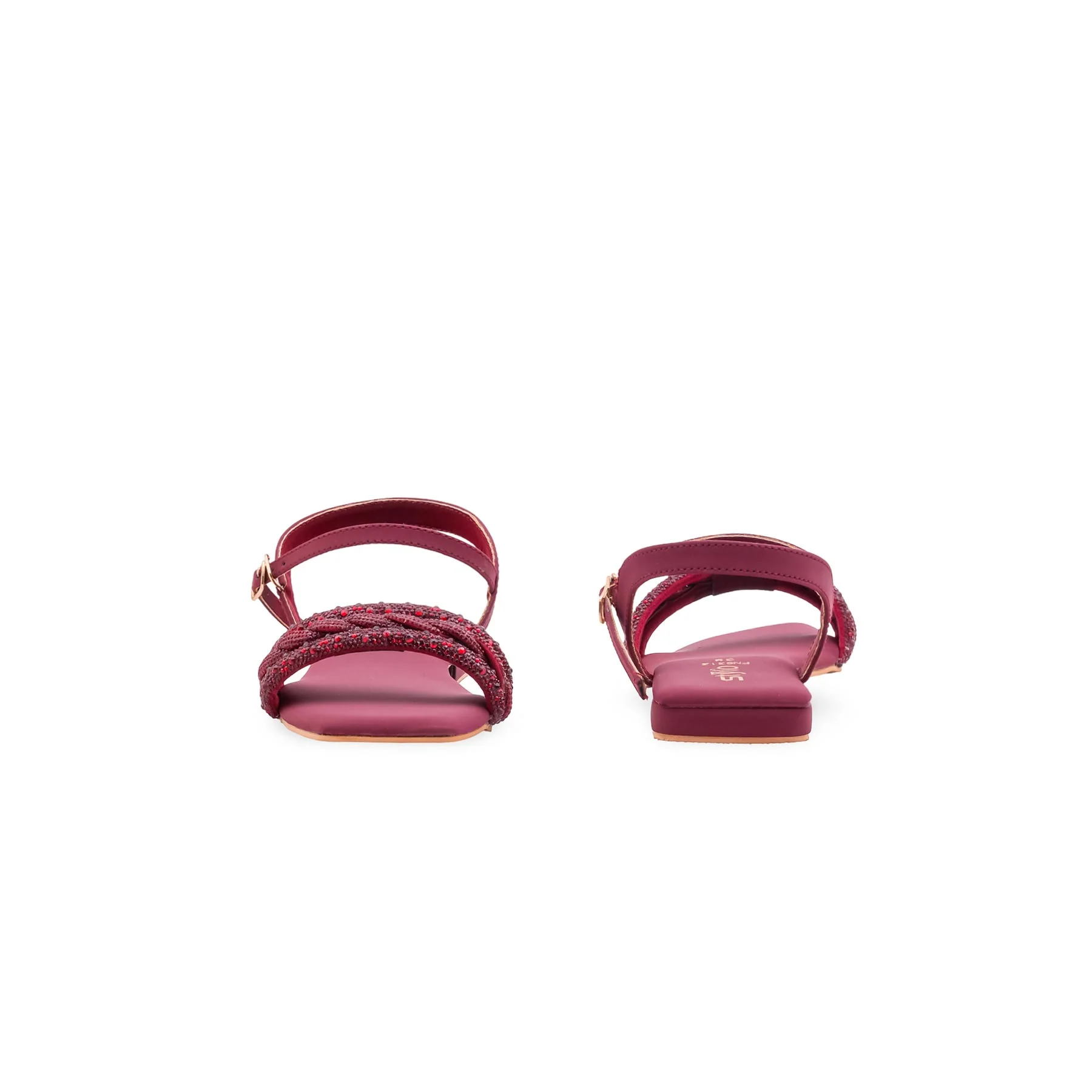 Maroon Fancy Women Sandal FN6313 - Image 4