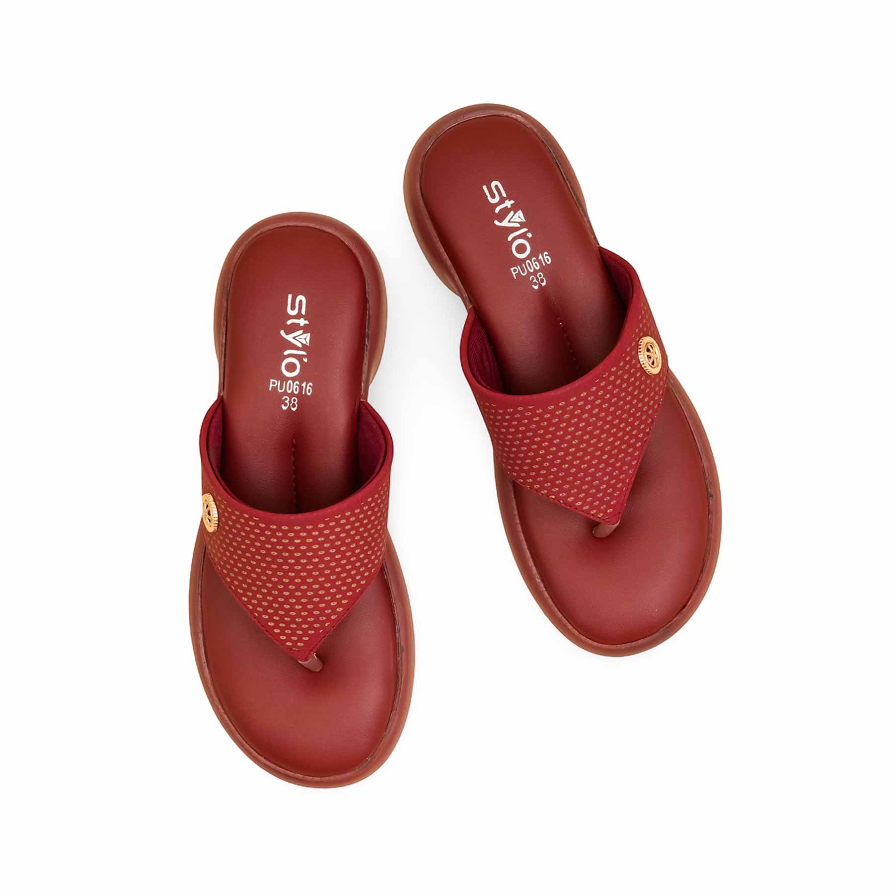 Maroon Formal Chappal For Ladies PU0616 - Image 5