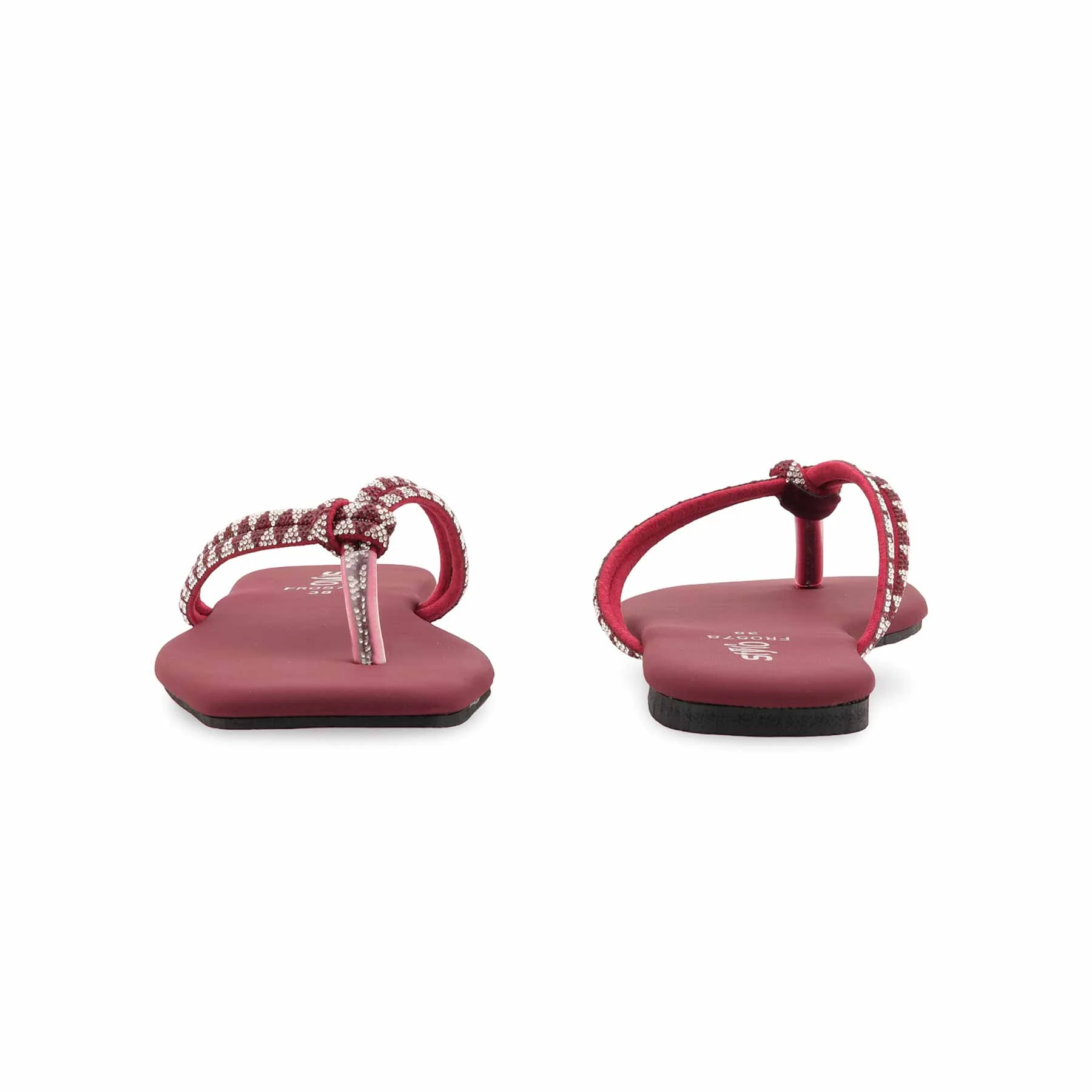 Maroon Formal Chappal For Women FR0578 - Image 4