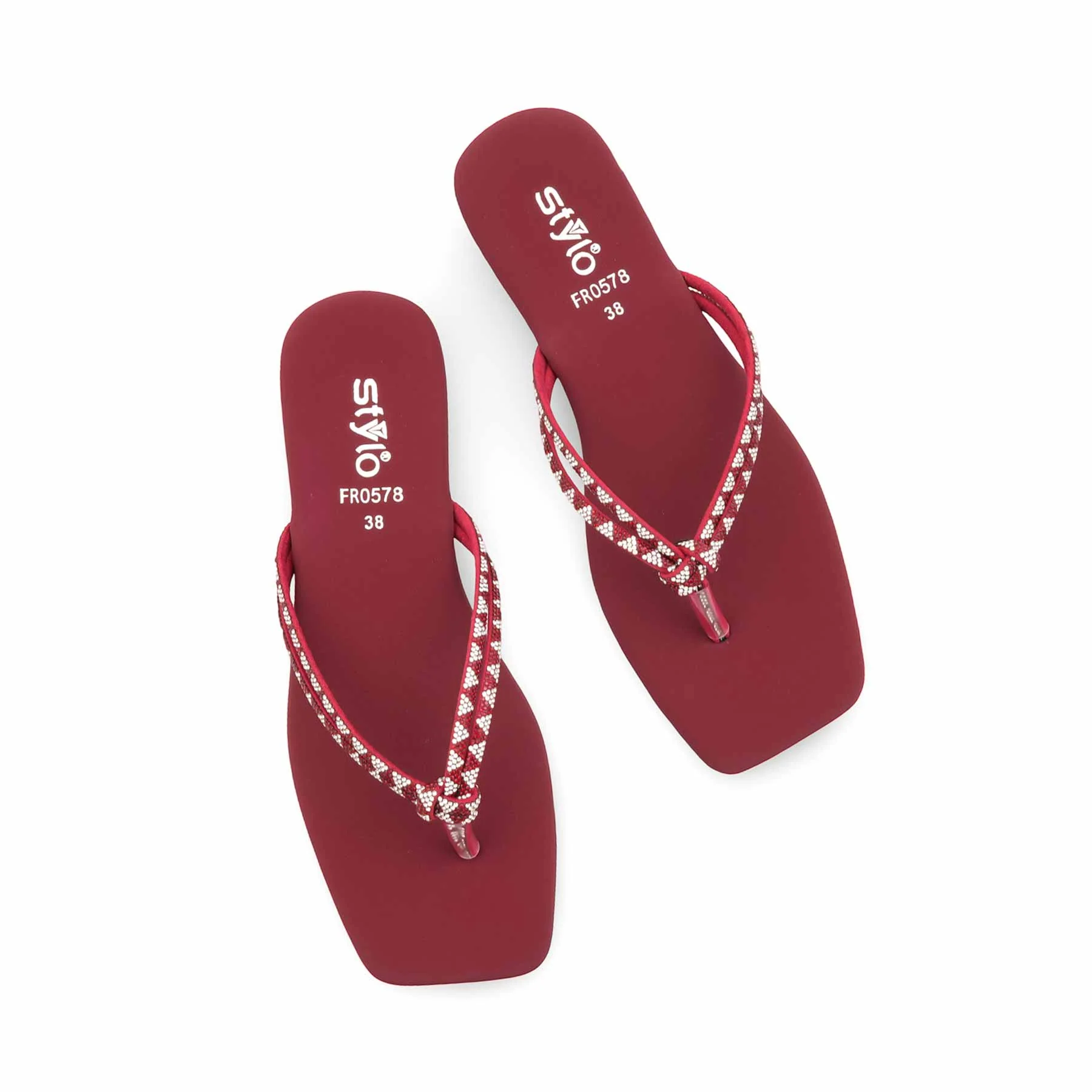 Maroon Formal Chappal For Women FR0578 - Image 5