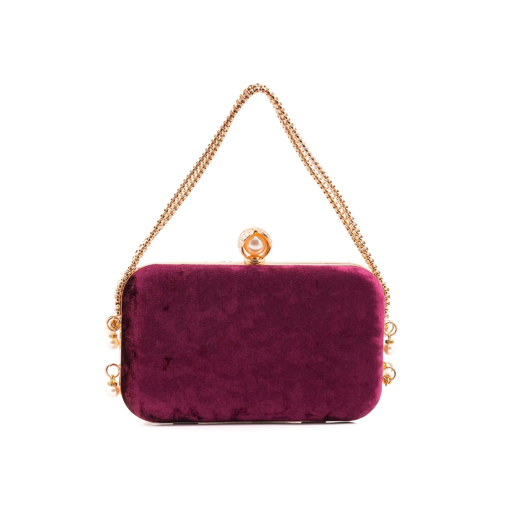 Maroon Formal Clutch For Ladies P15703 - Image 4