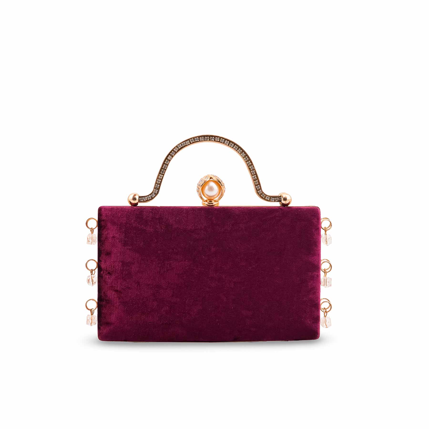 Maroon Formal Clutch For Women P15702 - Image 2