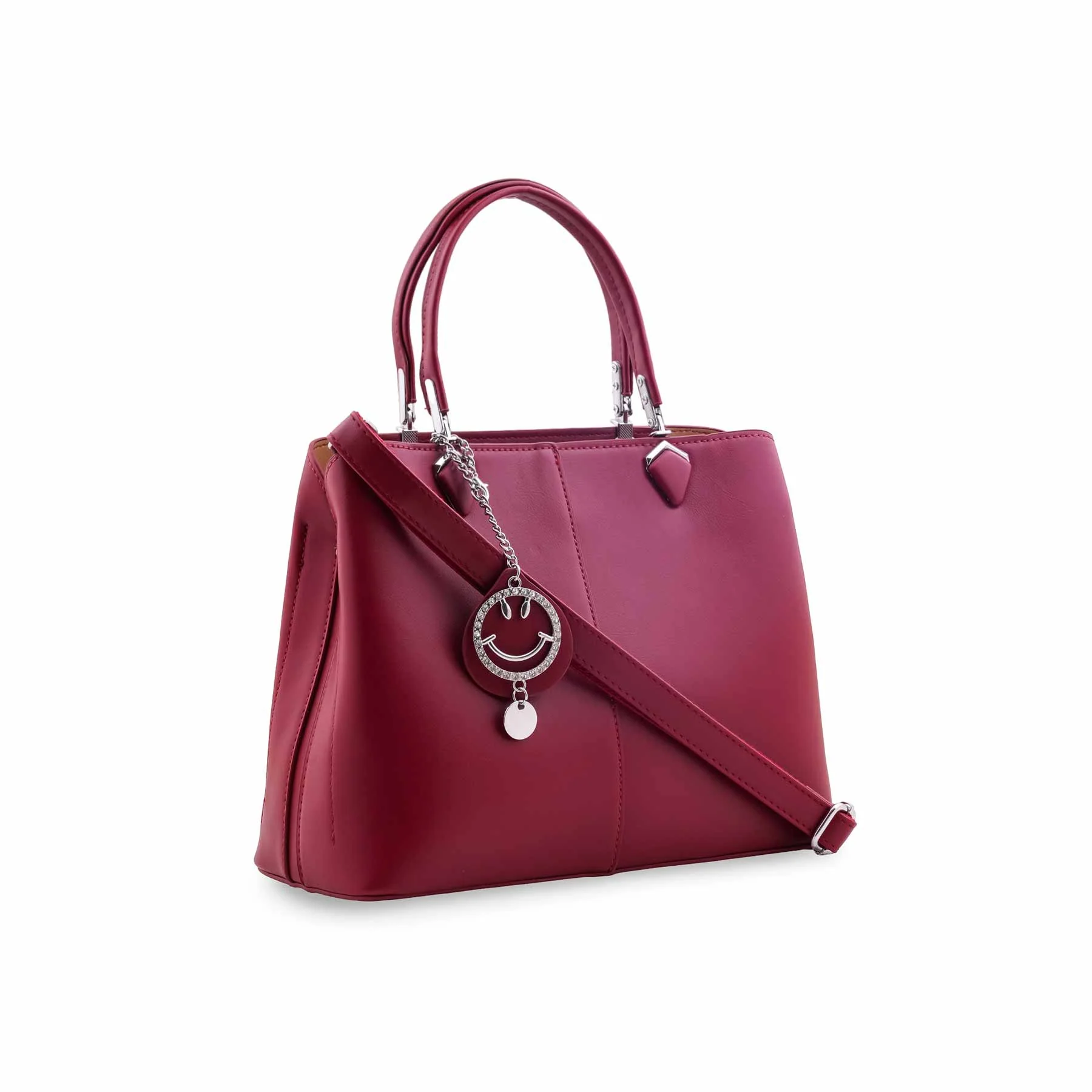 Maroon Formal Hand Bag For Ladies P36557 - Image 5
