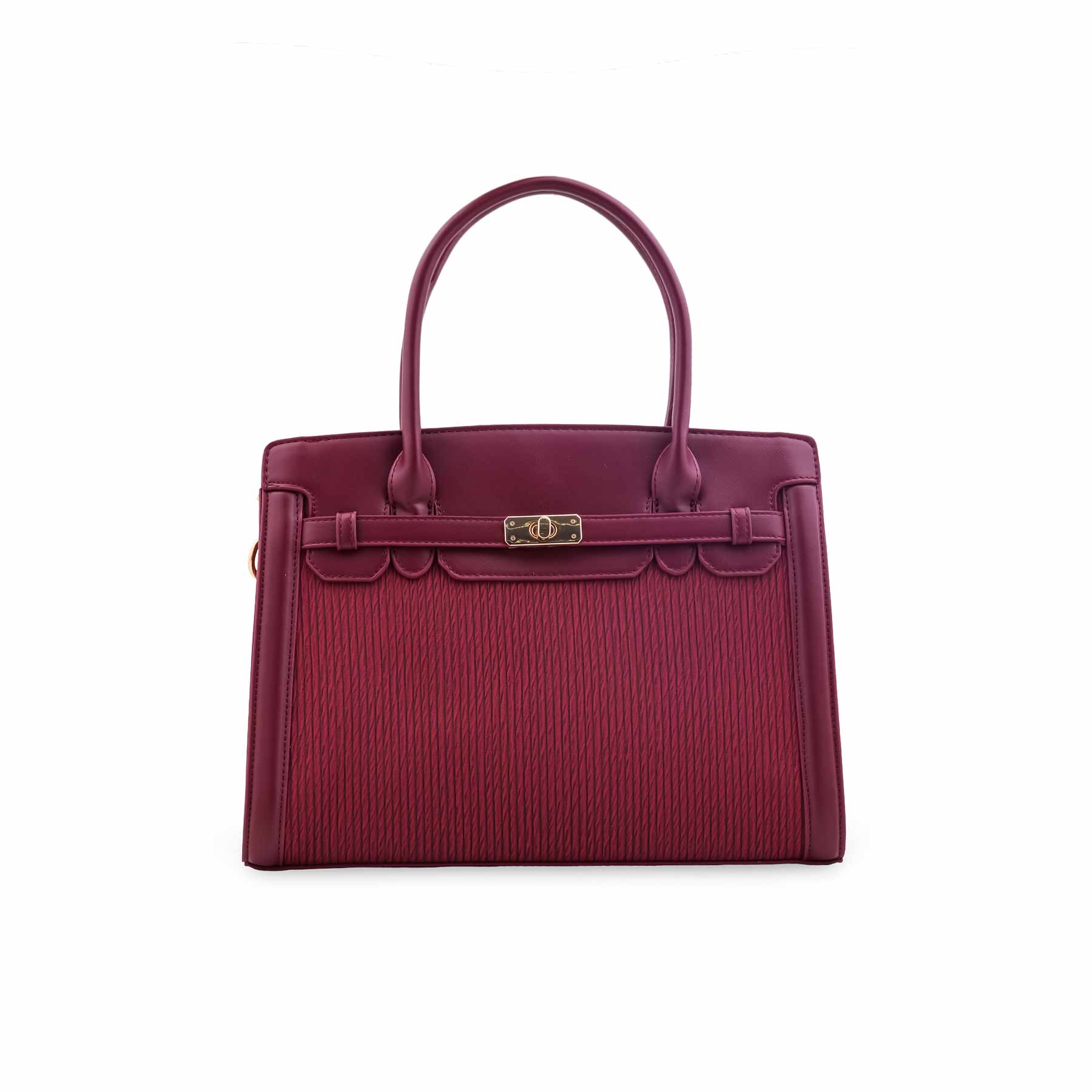 Maroon Formal Hand Bag For Ladies P36565 - Image 2