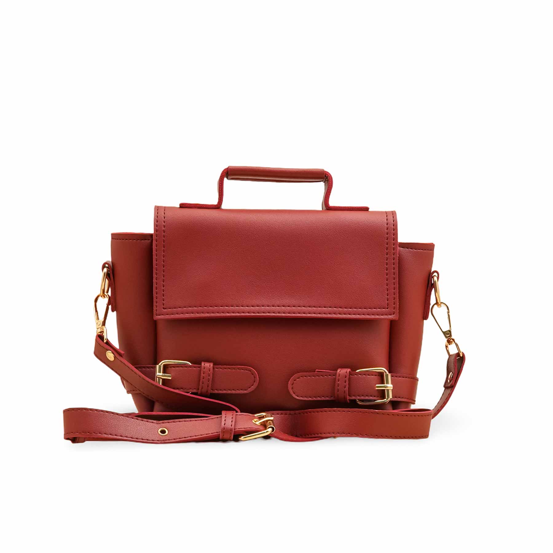 Maroon Formal Hand Bag For Ladies P56253 - Image 2
