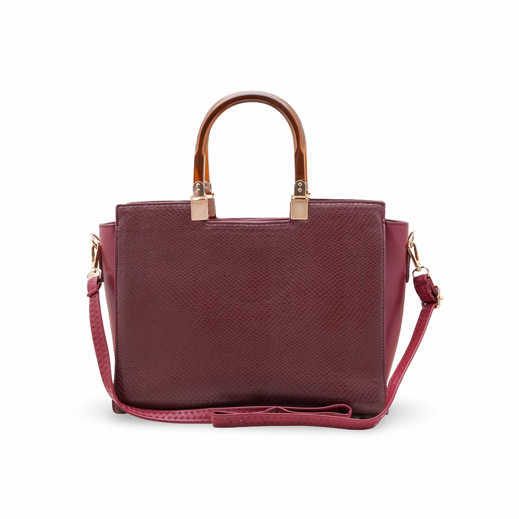 Maroon Formal Hand Bag For Women P55828 - Image 2