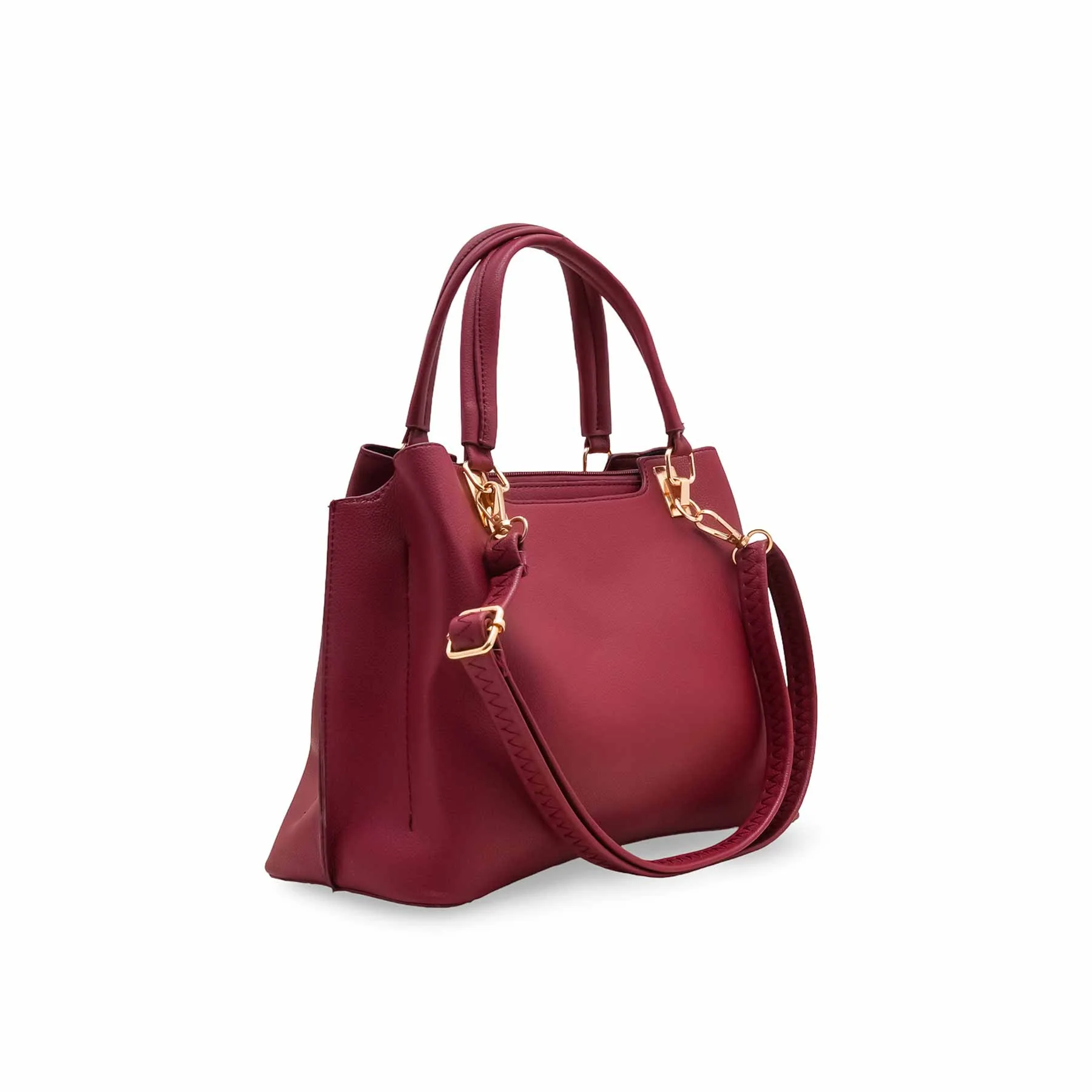 Maroon Formal Hand Bag For Women P55847 - Image 3