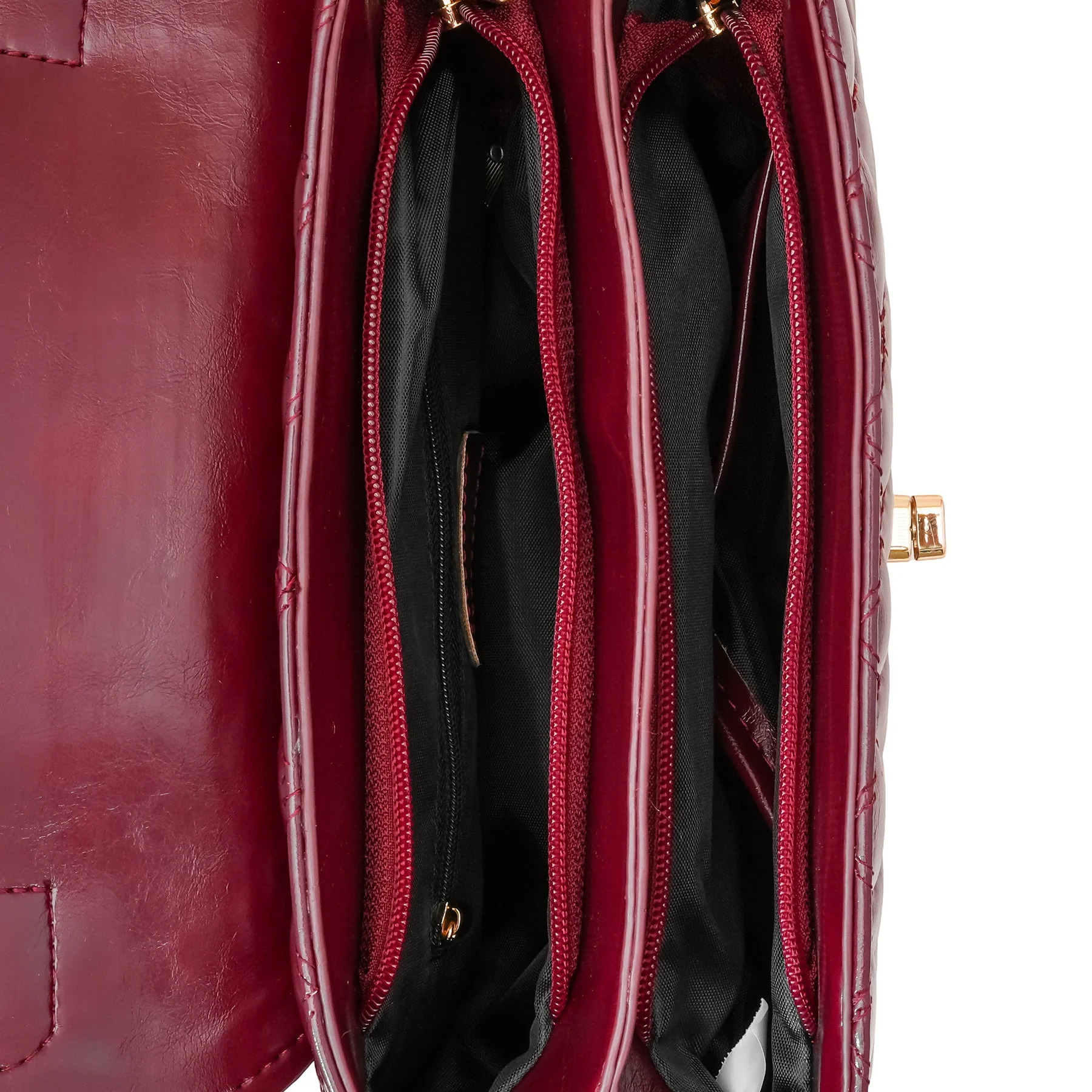 Maroon Formal Hand Bag For Women P55865 - Image 5