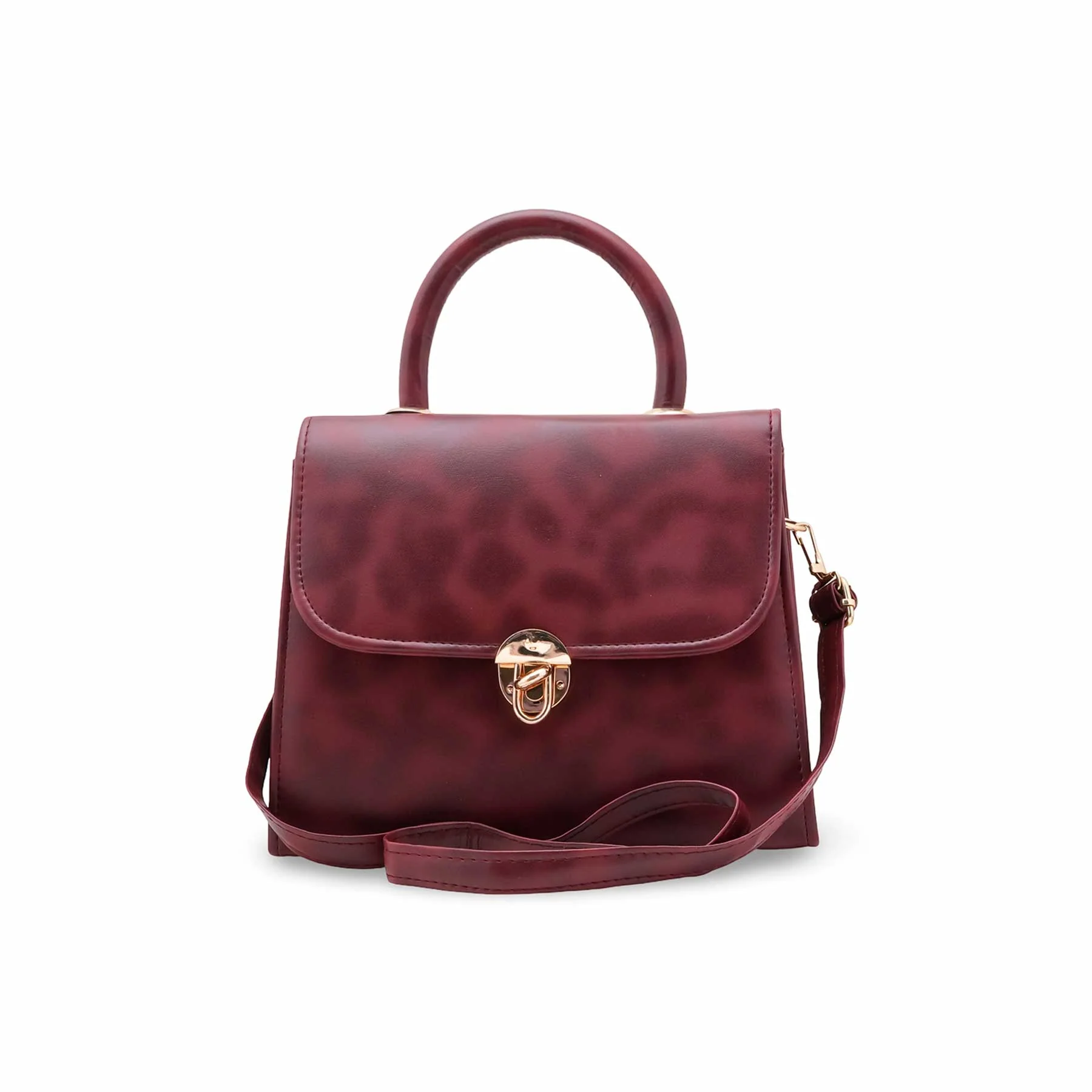 Maroon Formal Hand Bag For Women P56242 - Image 2