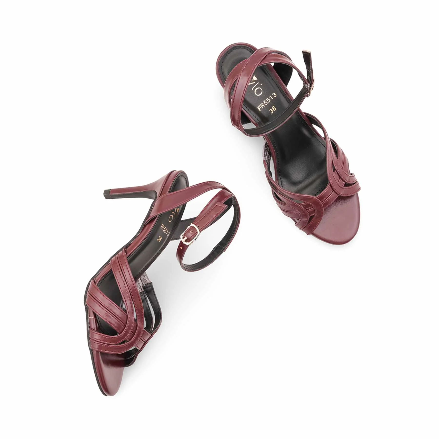 Maroon Formal Sandal For Ladies FR5513 - Image 5