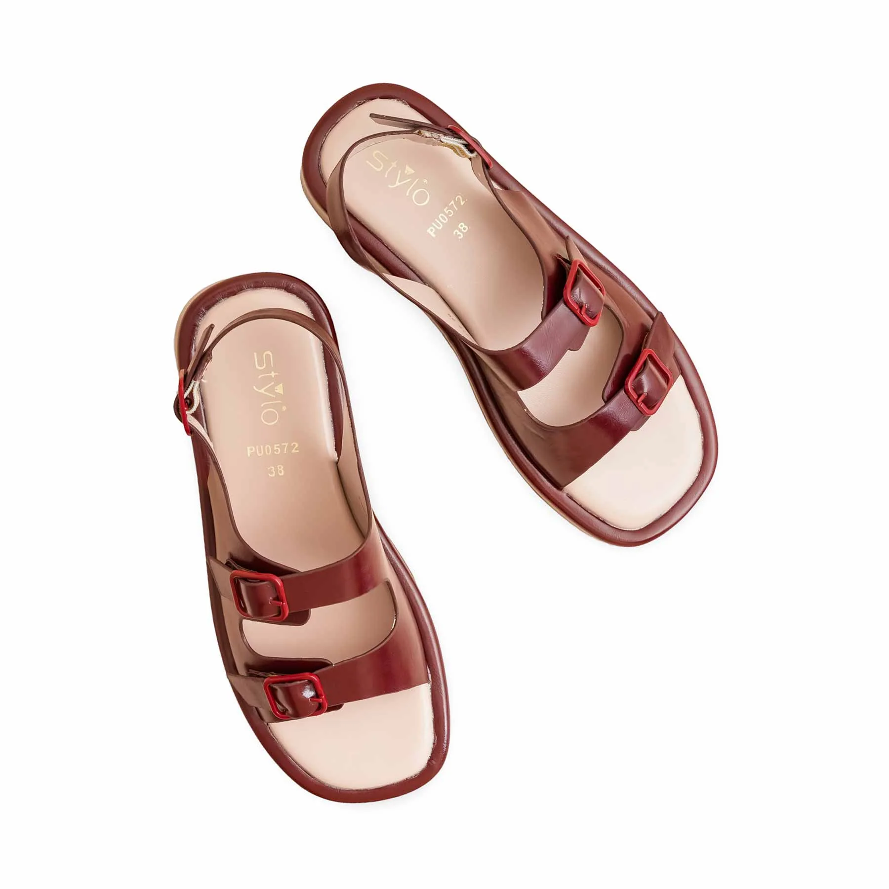 Maroon Formal Sandal PU0572 - Image 5
