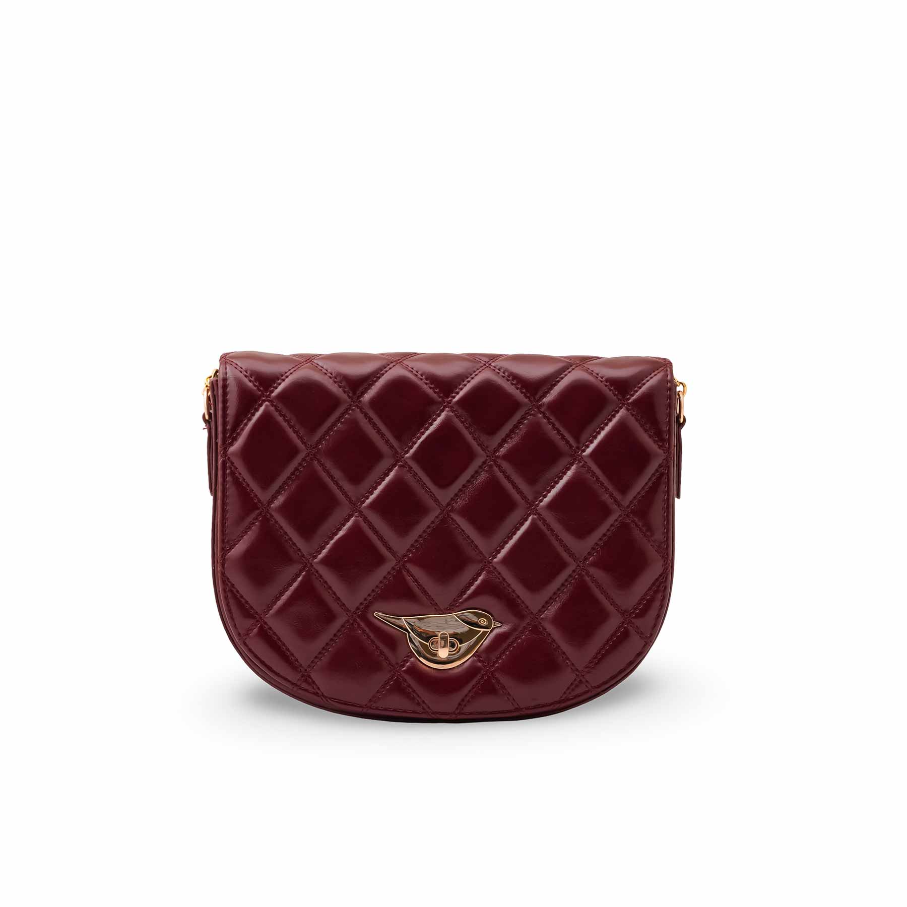 Maroon Formal Shoulder Bag For Ladies P55878 - Image 2