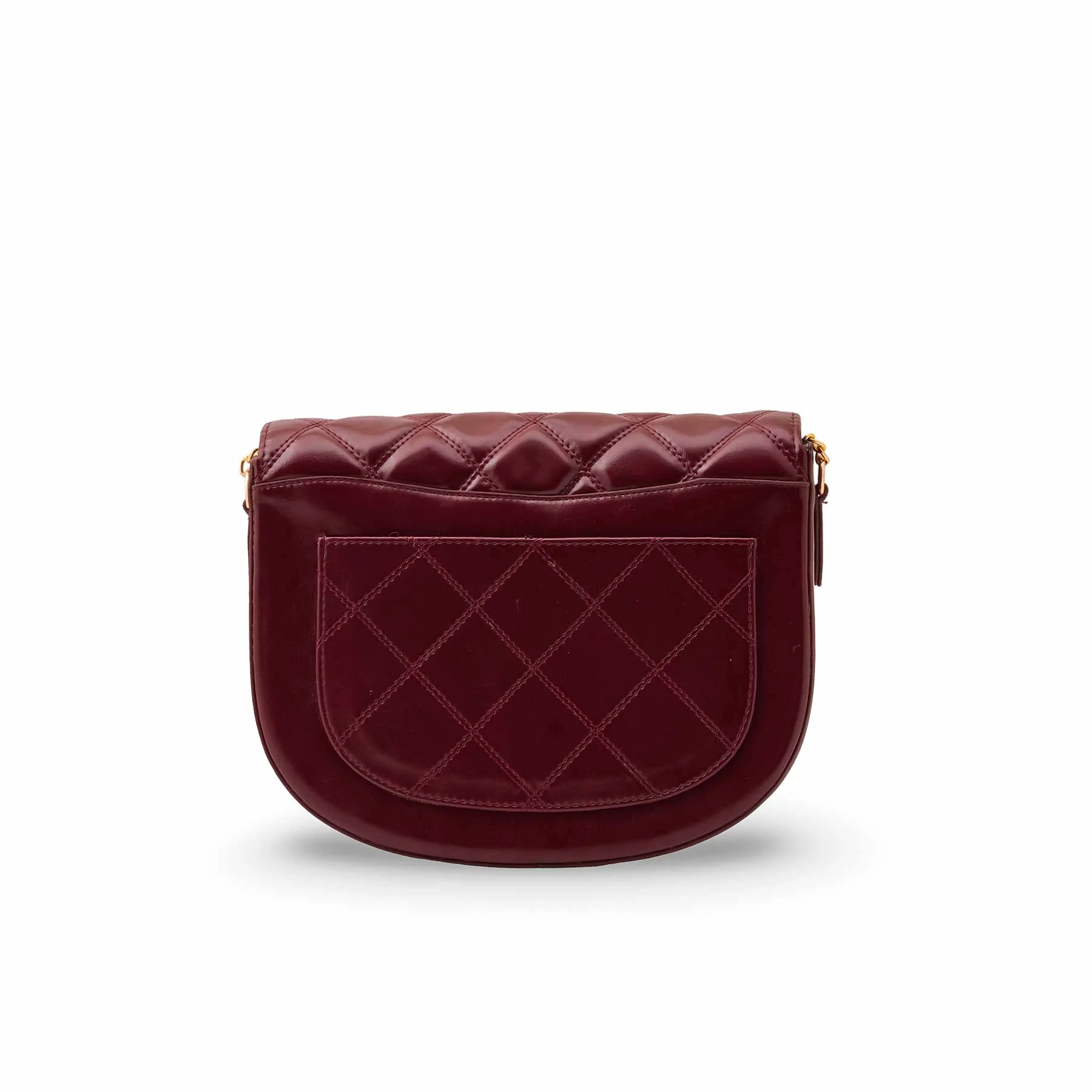 Maroon Formal Shoulder Bag For Ladies P55878 - Image 4