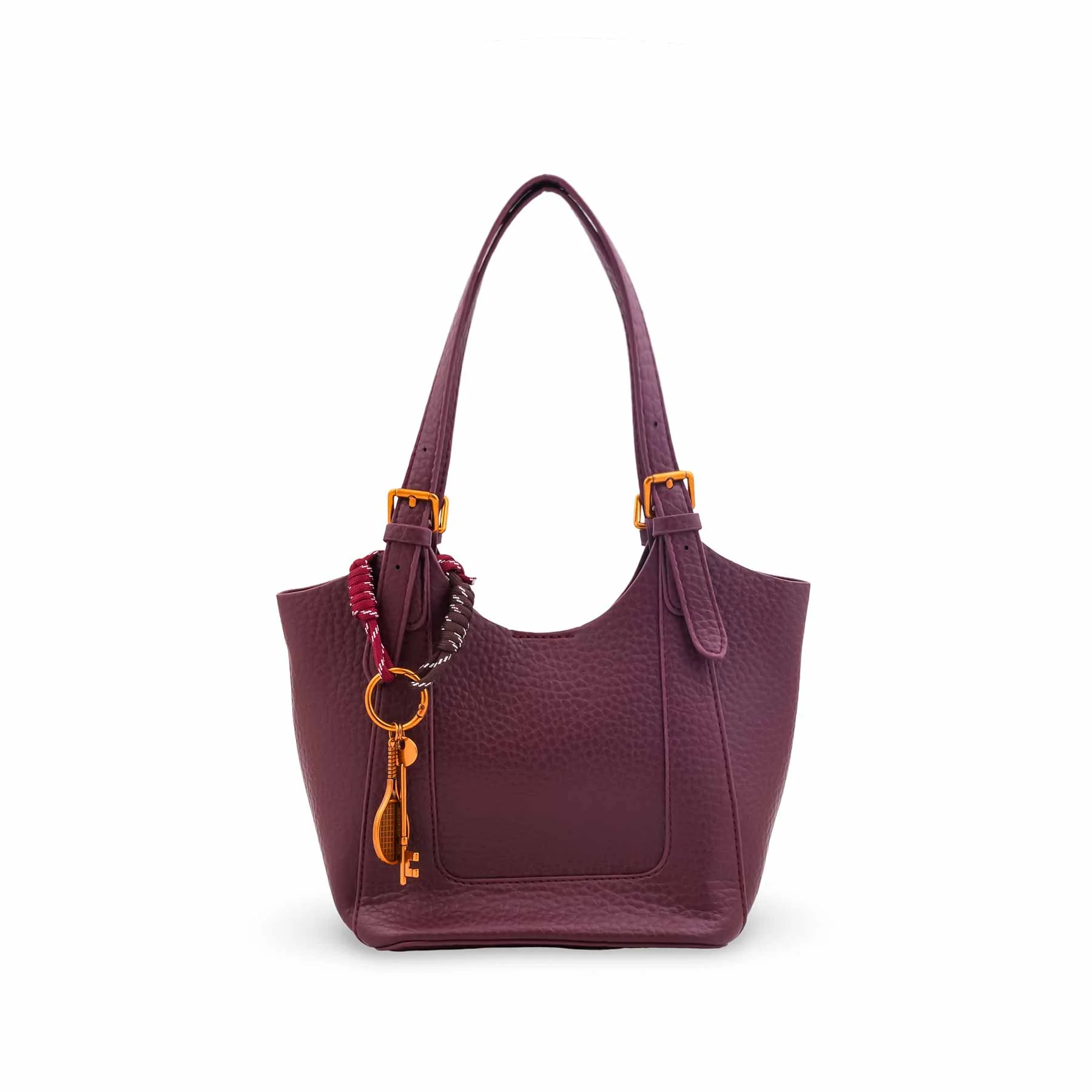 Maroon Formal Shoulder Bag For Women P36550 - Image 5