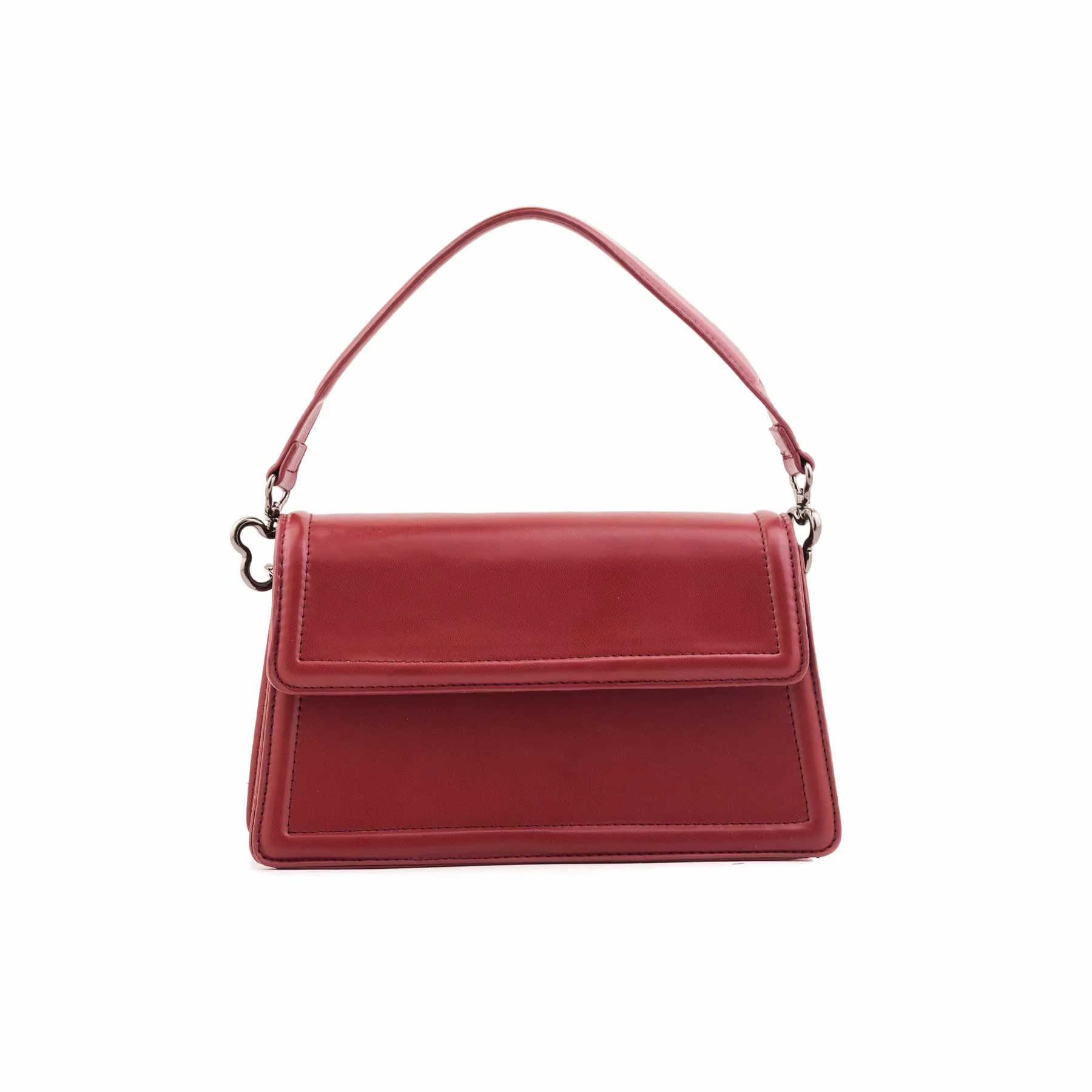 Maroon Formal Shoulder Bag For Women P55838 - Image 2