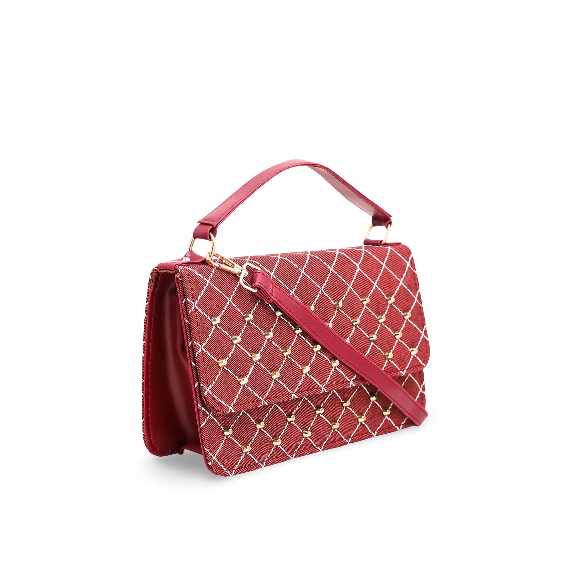 Maroon Formal Shoulder Bag P56092 - Image 2