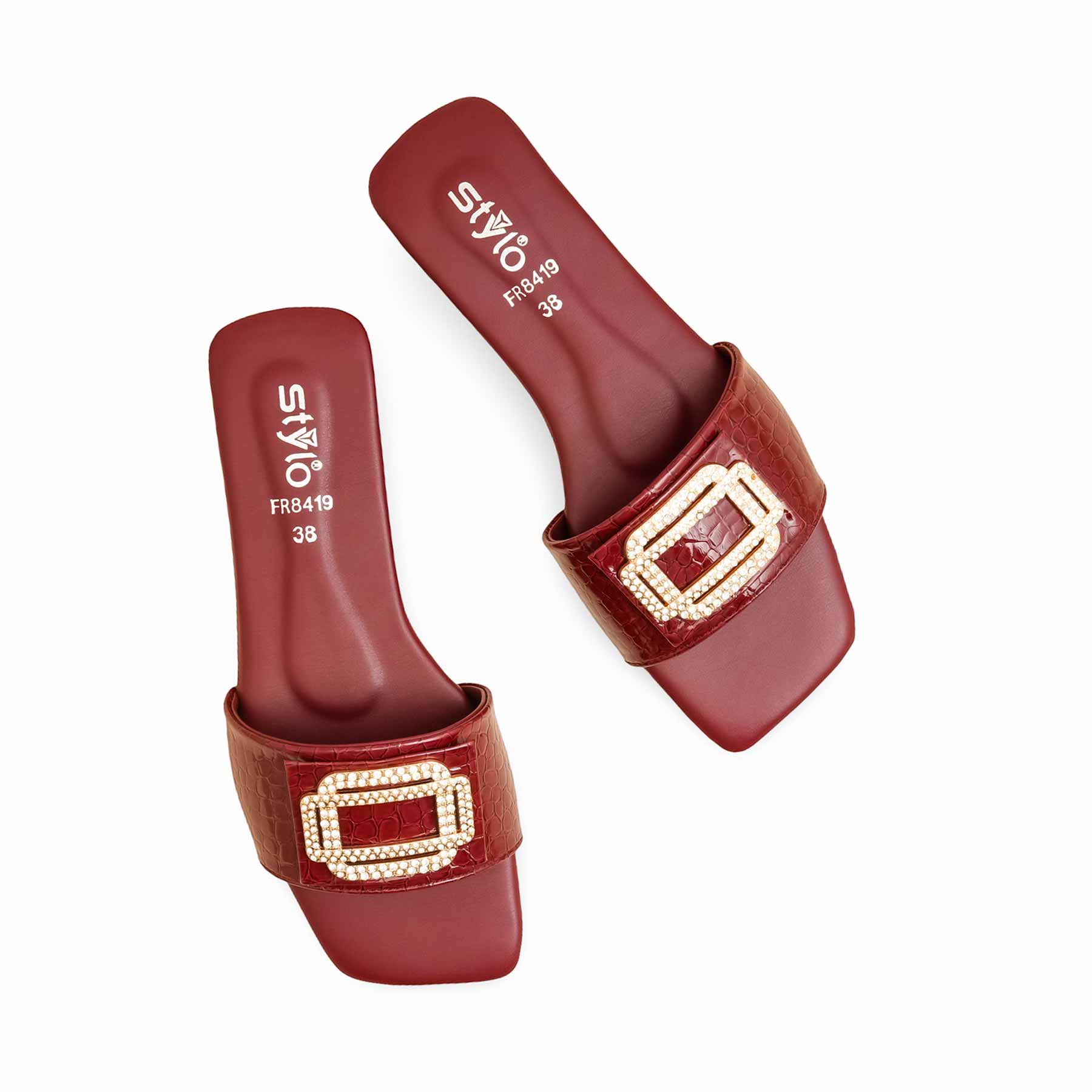 Maroon Formal Slipper For Ladies FR8419 - Image 5