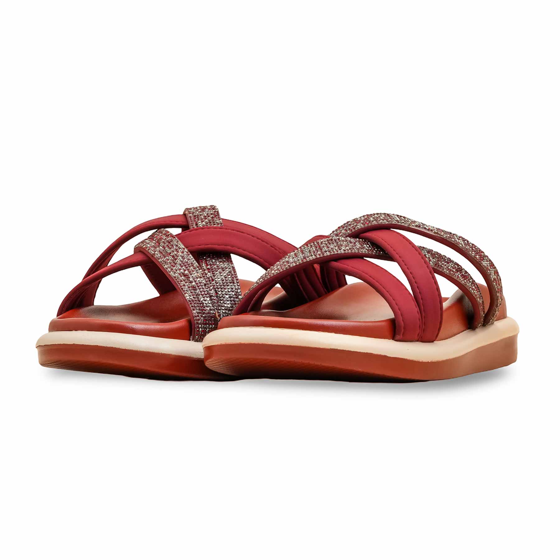 Maroon Formal Slipper For Ladies PU0584 - Image 3