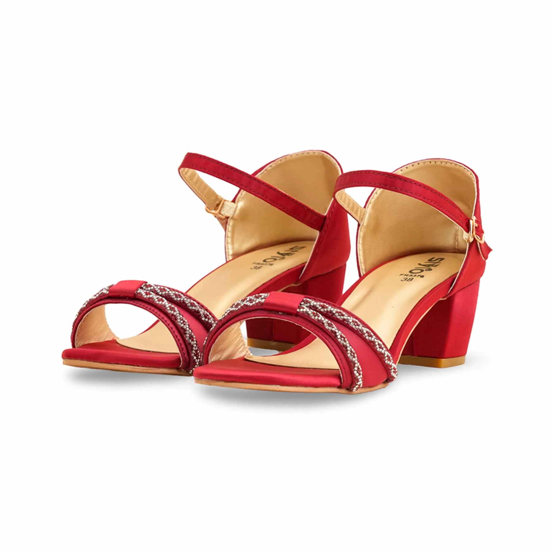 Maroon Formal Women Sandal FR5376 - Image 3