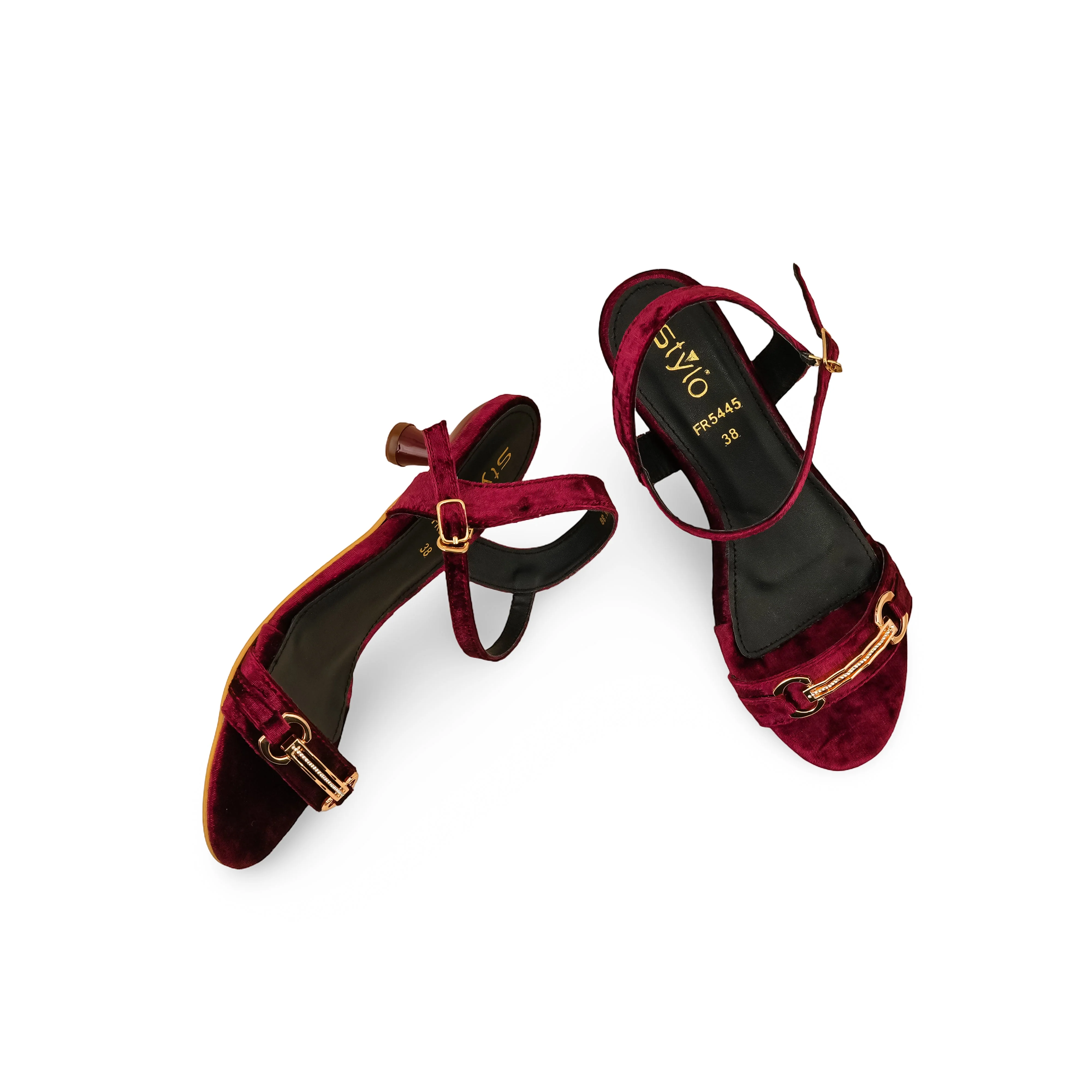 Maroon Formal Women Sandal FR5445 - Image 5