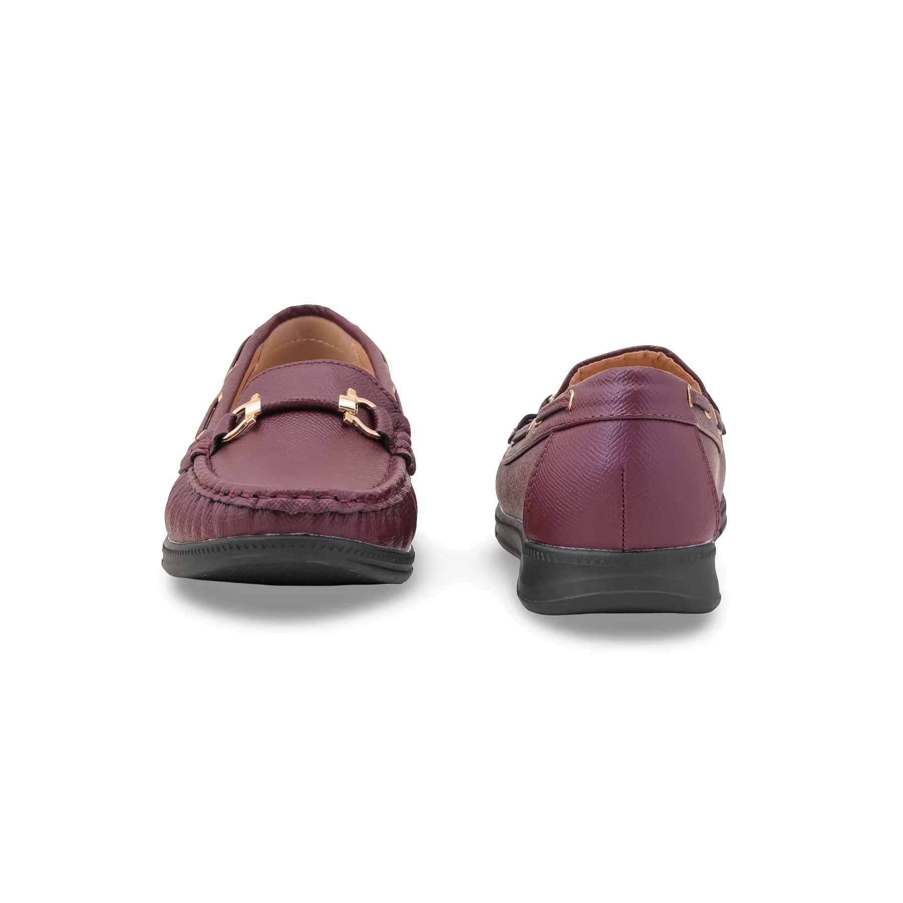 Maroon Moccasin For Ladies WN4513 - Image 5