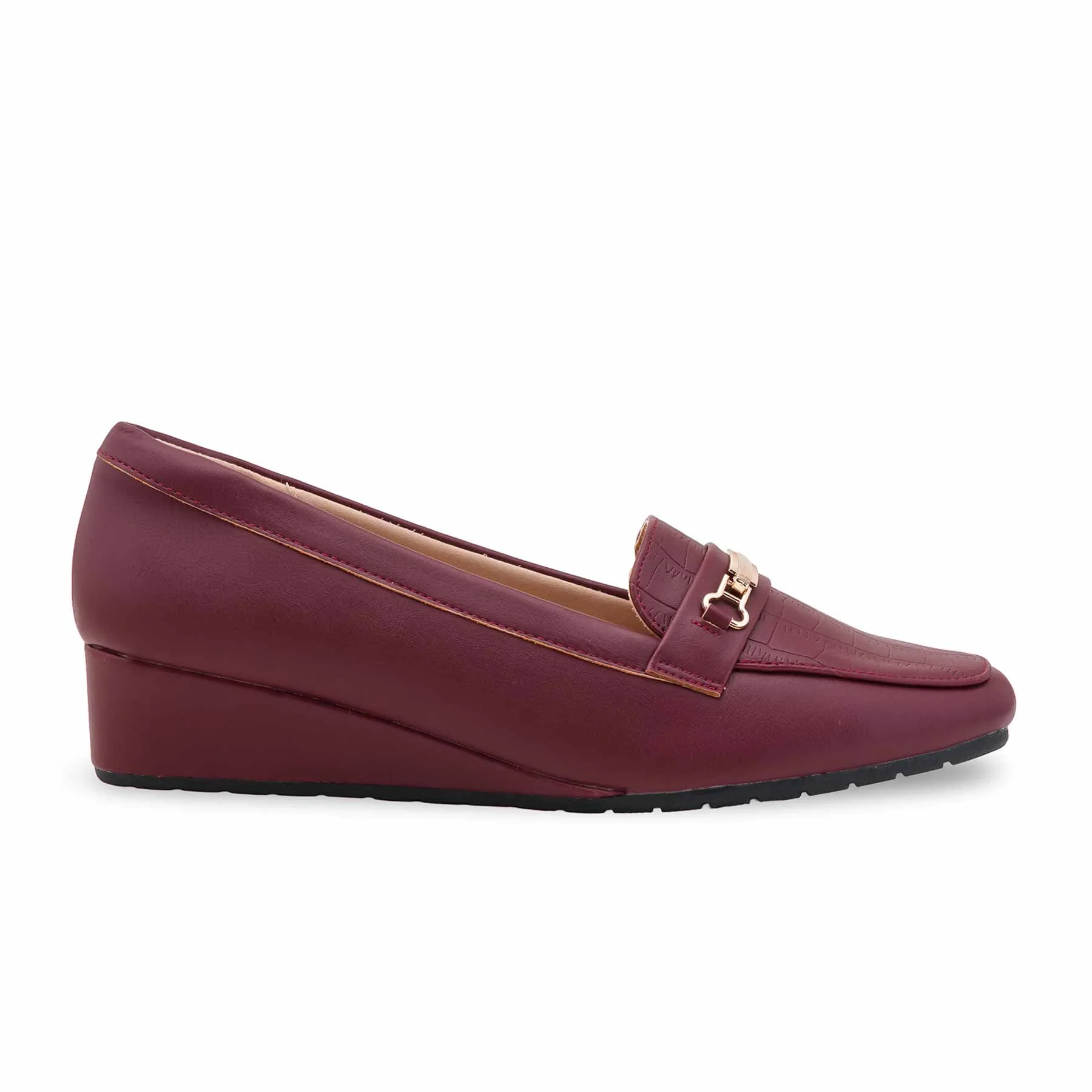 Maroon Moccasin For Ladies WN4520 - Image 2