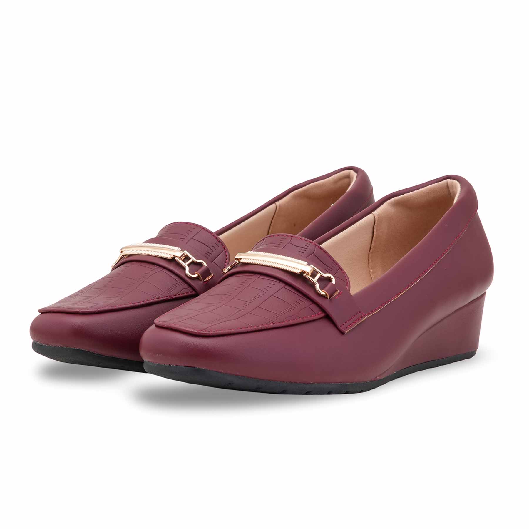 Maroon Moccasin For Ladies WN4520 - Image 3