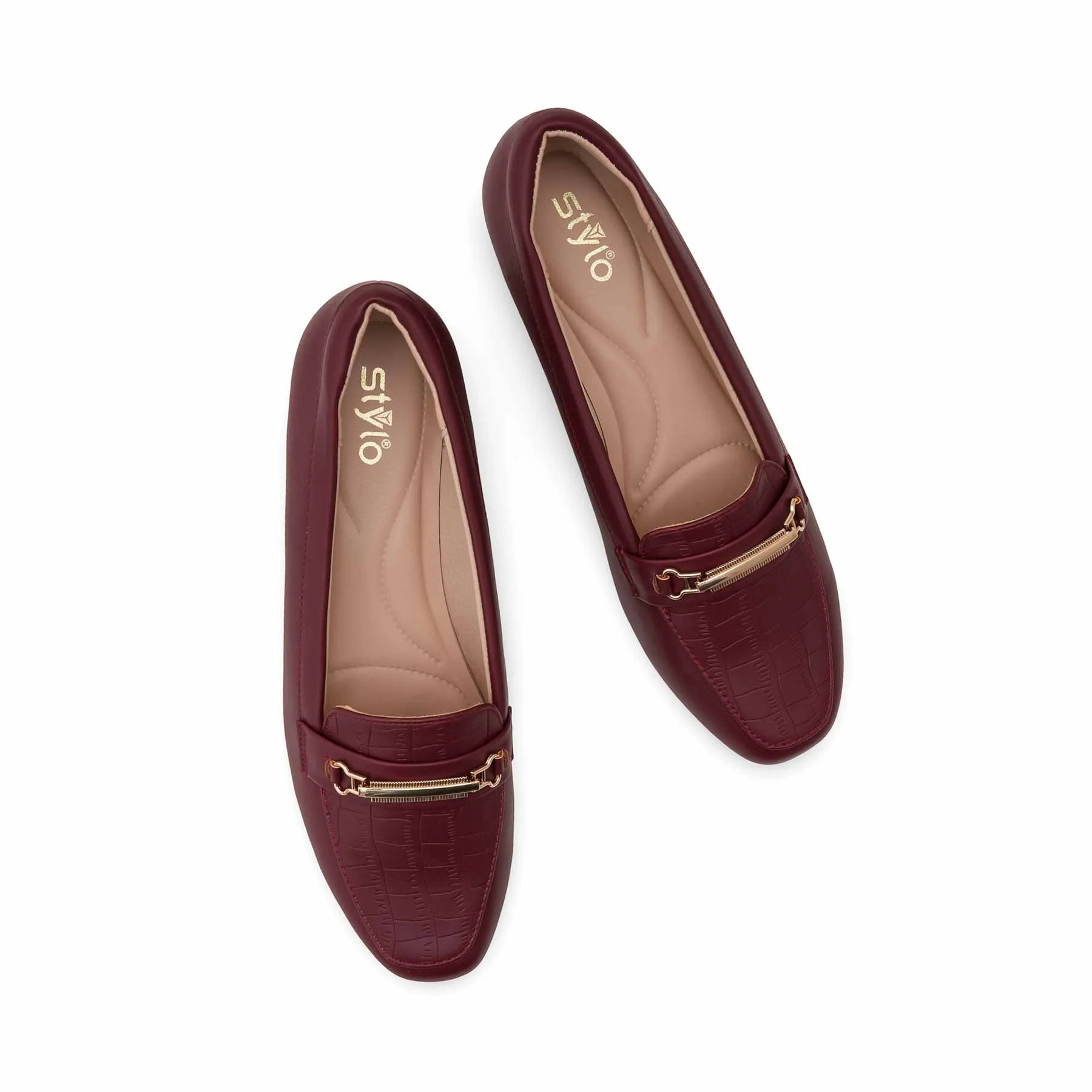 Maroon Moccasin For Ladies WN4520 - Image 5
