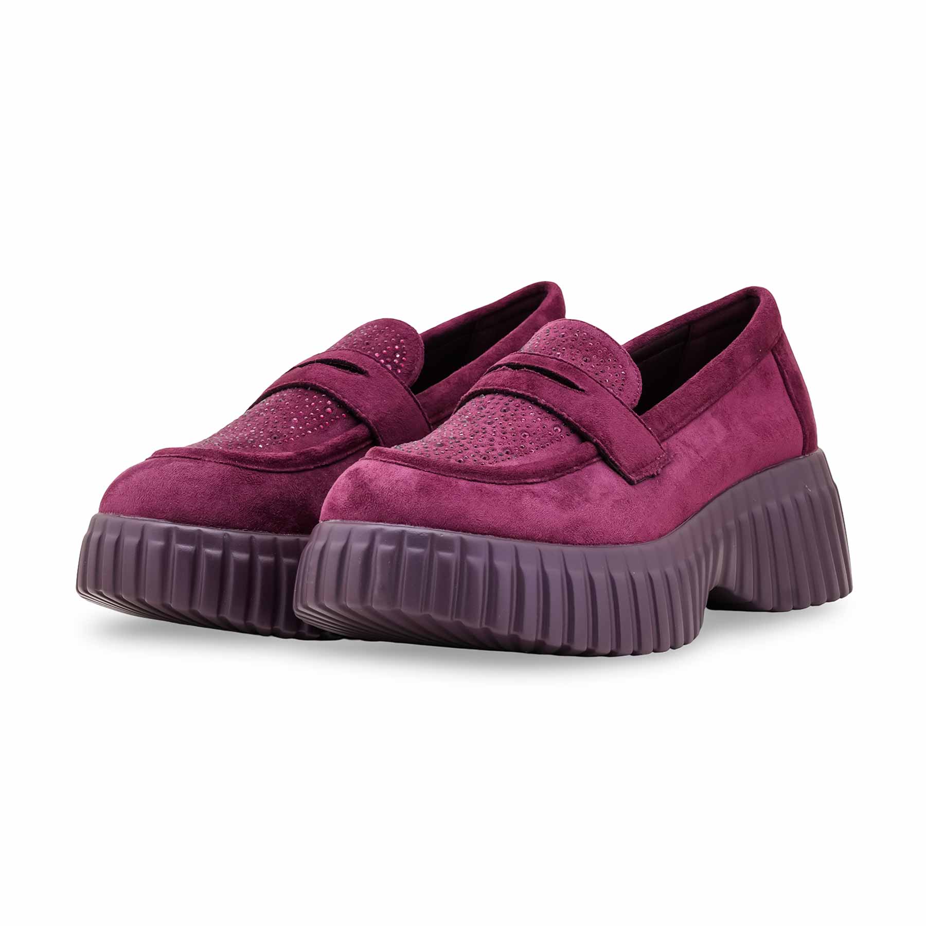 Maroon Moccasin For Ladies WN4527 - Image 3