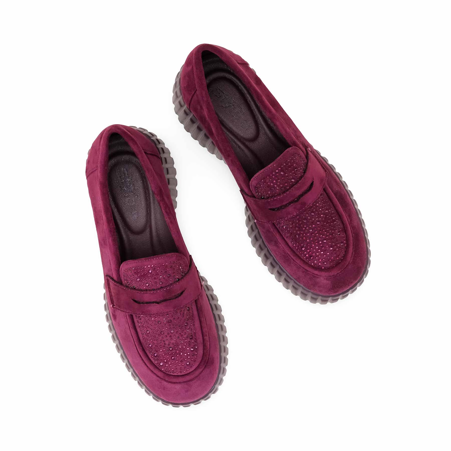 Maroon Moccasin For Ladies WN4527 - Image 5