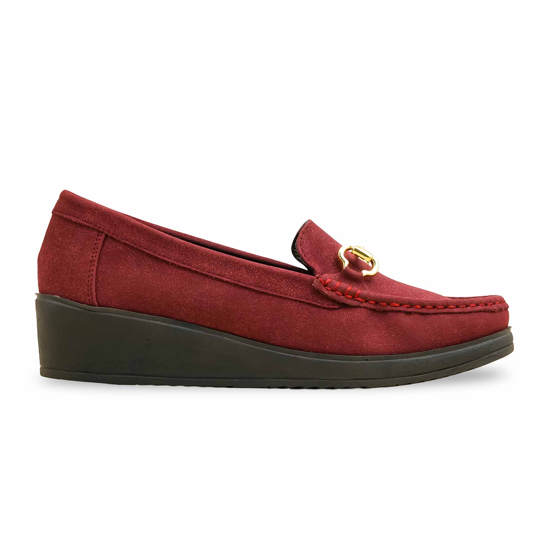 Maroon Moccasin For Ladies WN4529 - Image 2