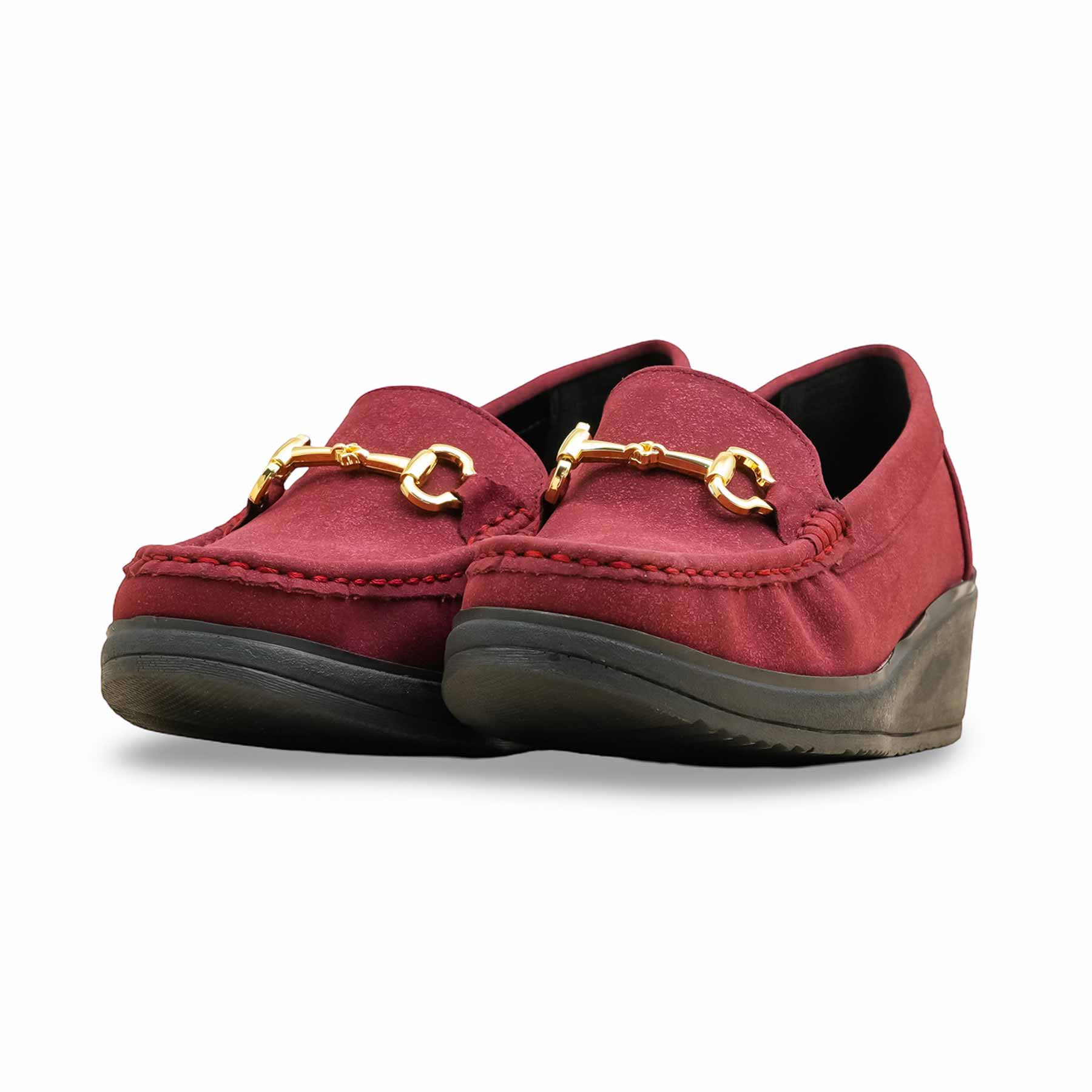 Maroon Moccasin For Ladies WN4529 - Image 3