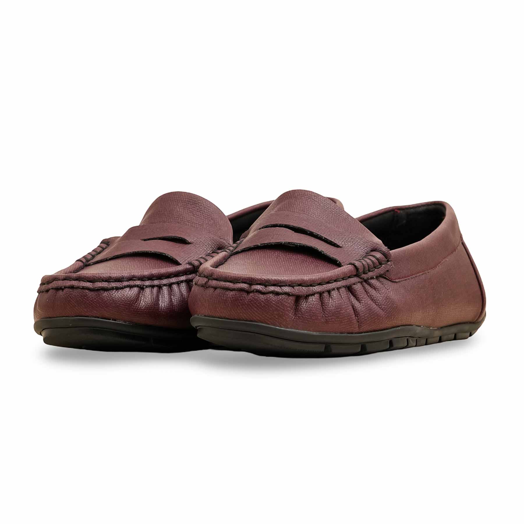 Maroon Moccasin For Women WN4471 - Image 3