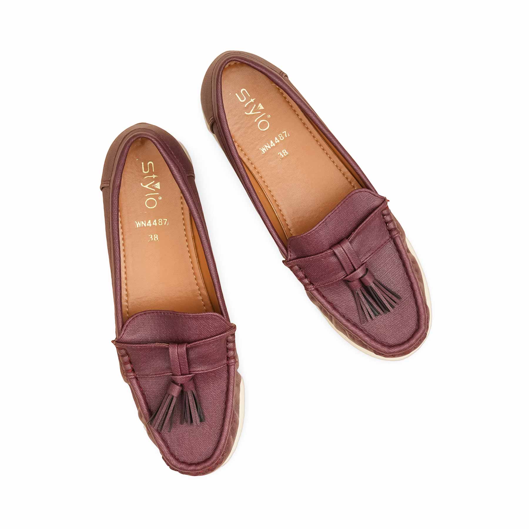 Maroon Moccasin For Women WN4487 - Image 5