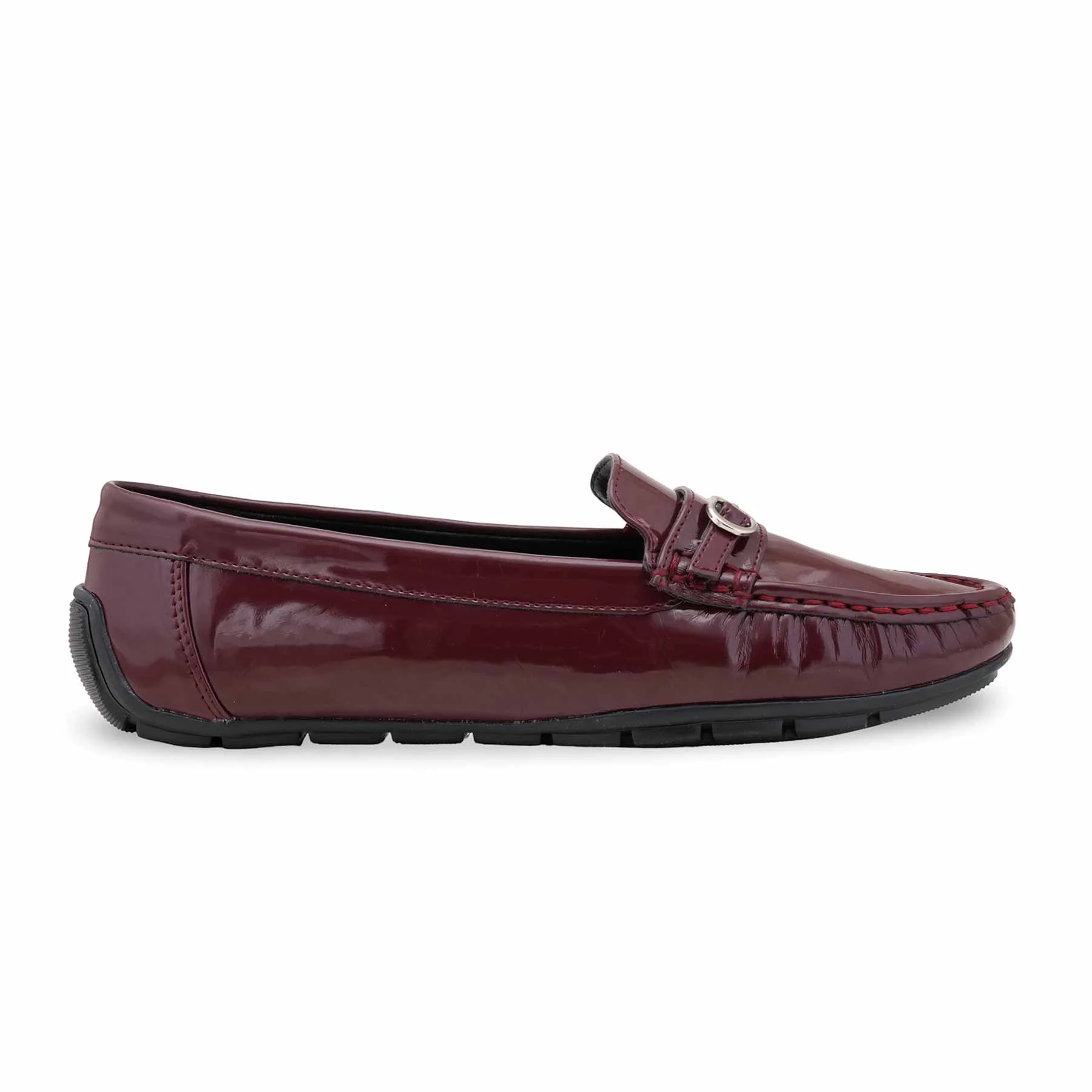 Maroon Moccasin For Women WN4576 - Image 4