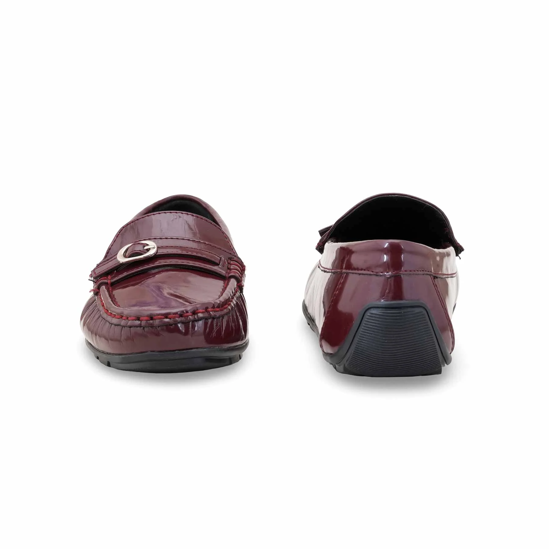 Maroon Moccasin For Women WN4576 - Image 6