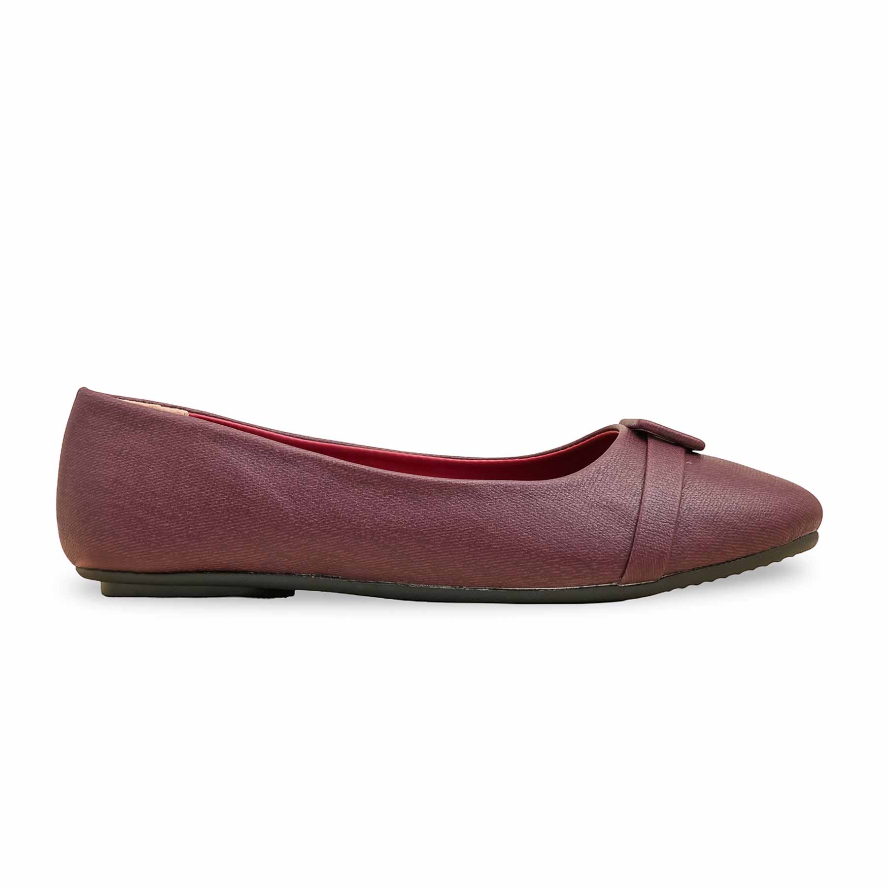 Maroon Pumps For Ladies WN1322 - Image 2