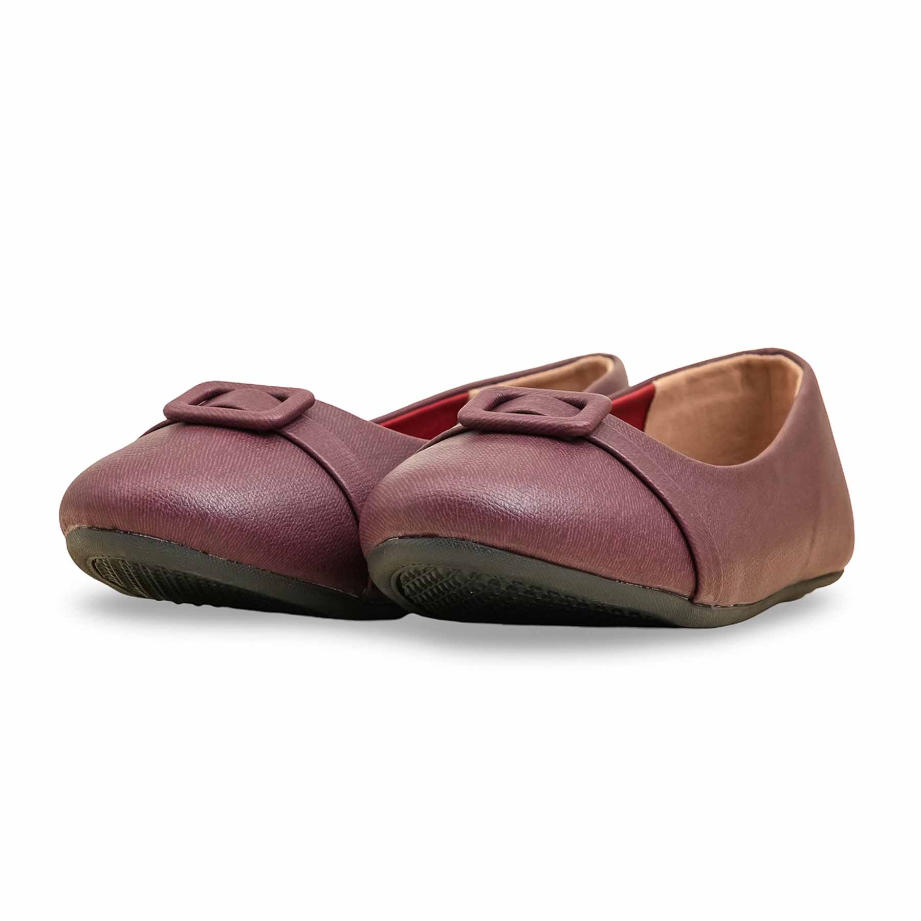 Maroon Pumps For Ladies WN1322 - Image 3