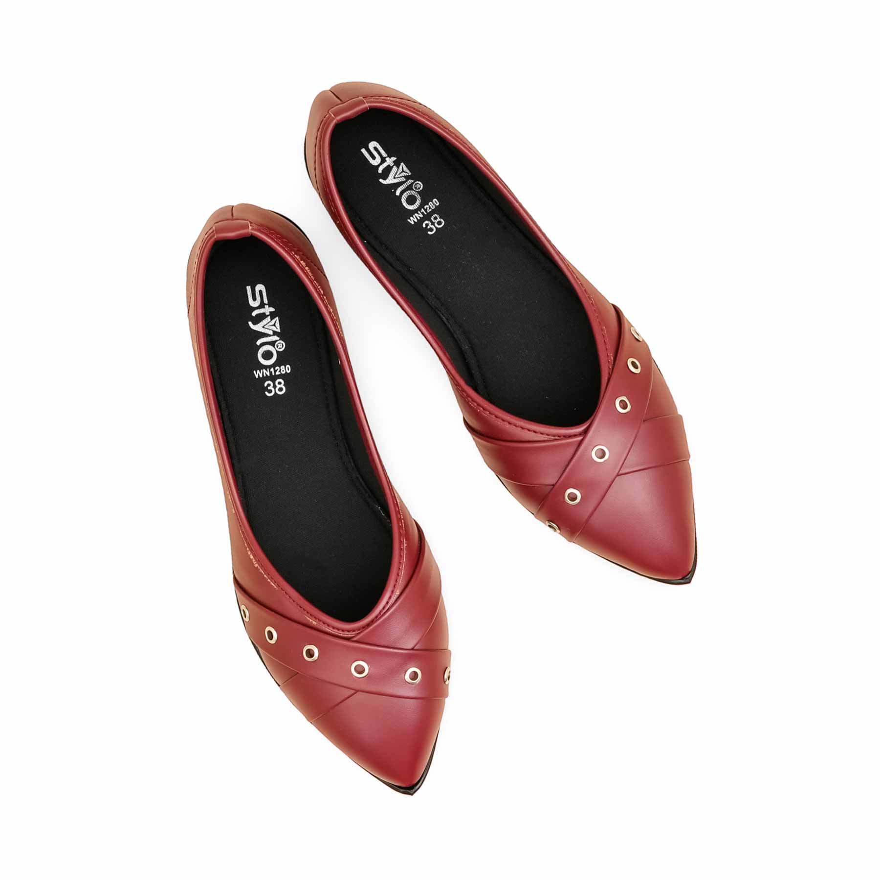 Maroon Pumps For Women WN1280 - Image 5