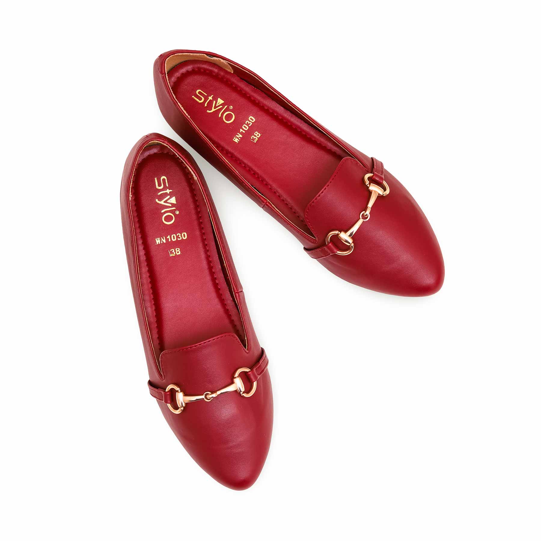 Women's Maroon Pumps WN1030 - Image 4