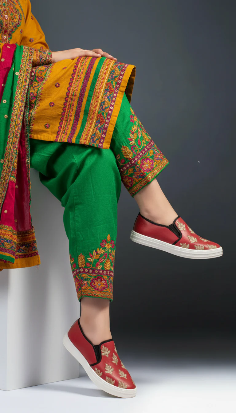 Maroon Sneaker For Ladies WN6205 - Image 4
