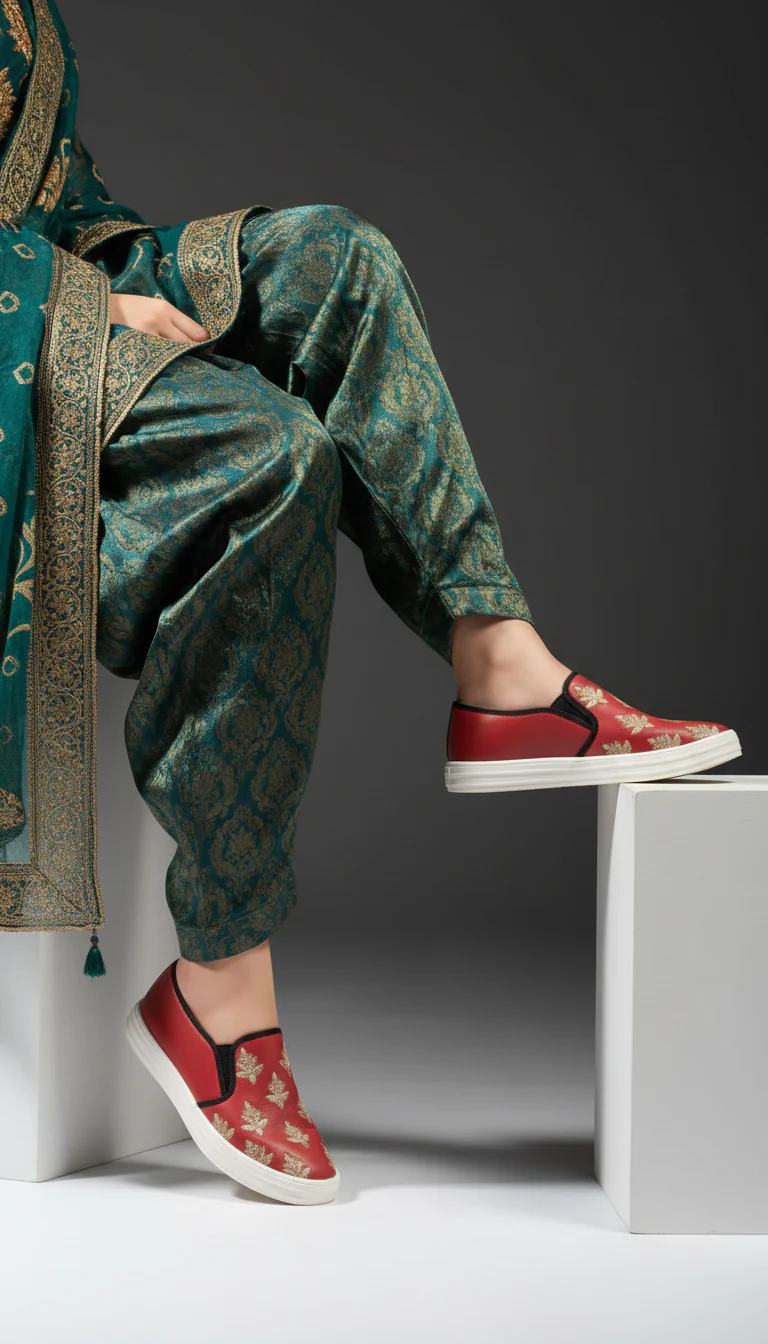 Maroon Sneaker For Ladies WN6205 - Image 8