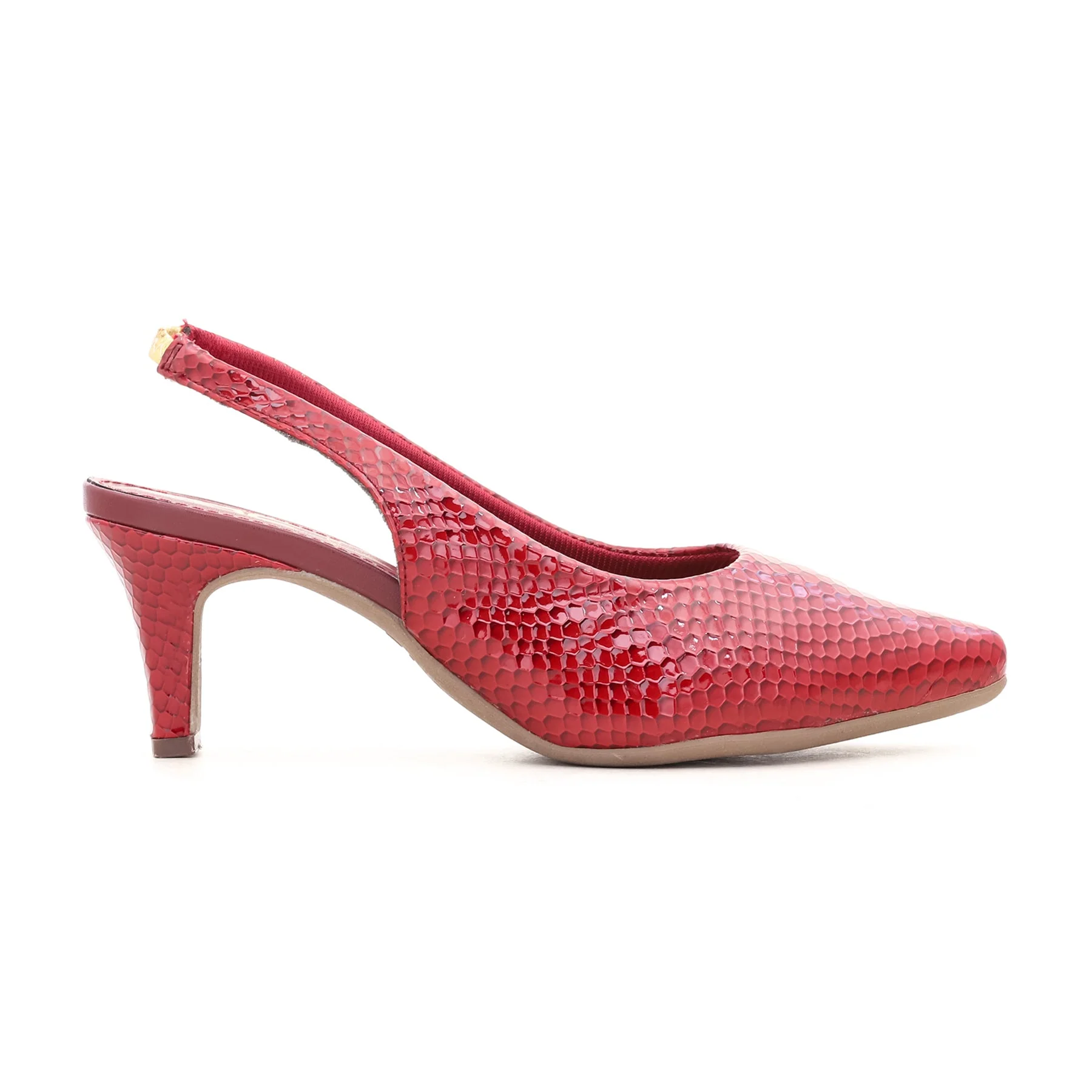 Maroon Back Open Shoes WN5233 - Image 2