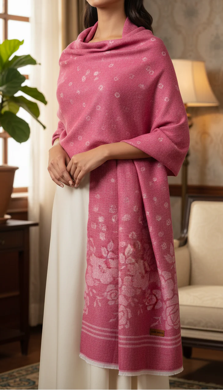 Maroon Winter Stole PN5089 - Image 2