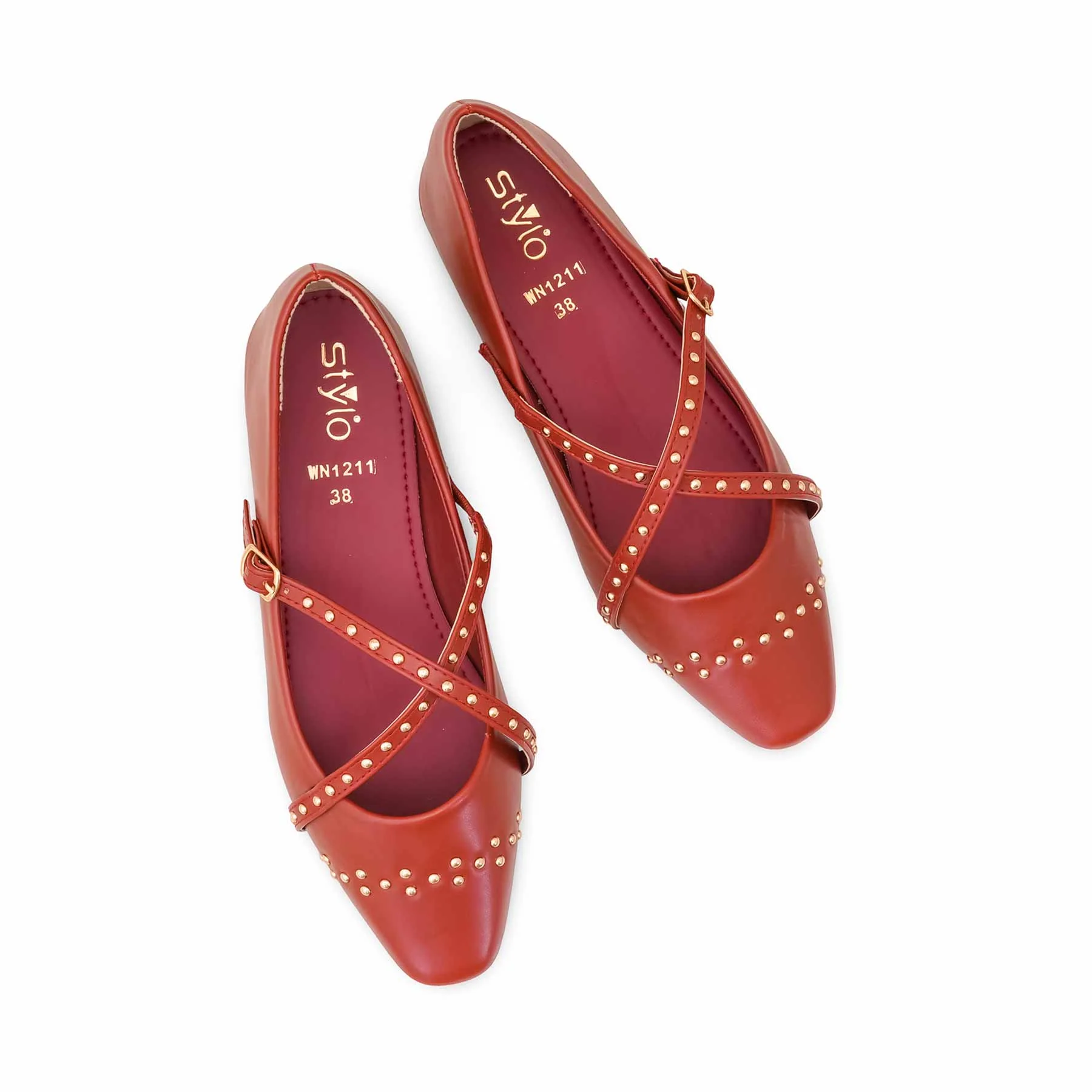 Maroon Women Pumps WN1211 - Image 5