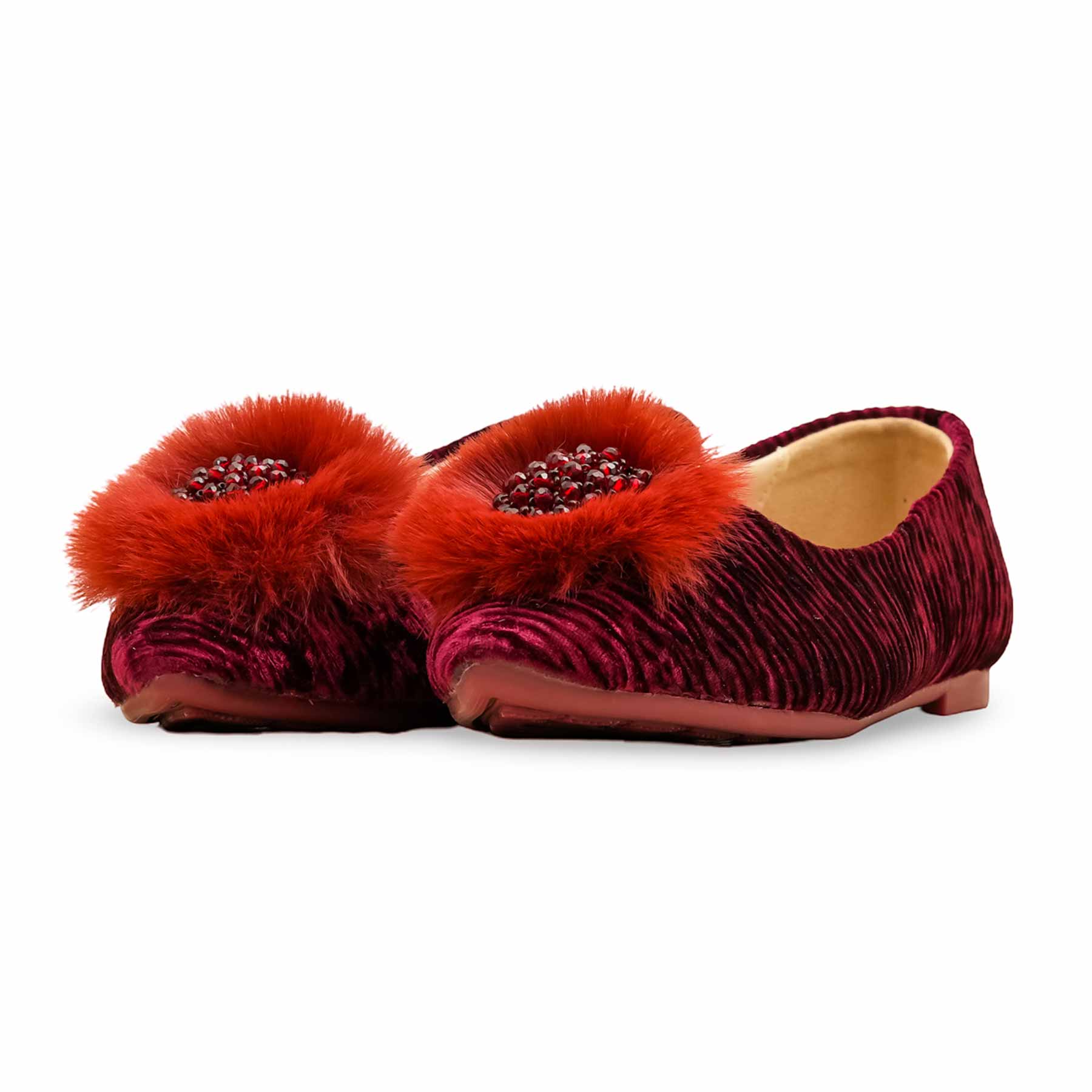Maroon Women Pumps WN1274 - Image 3