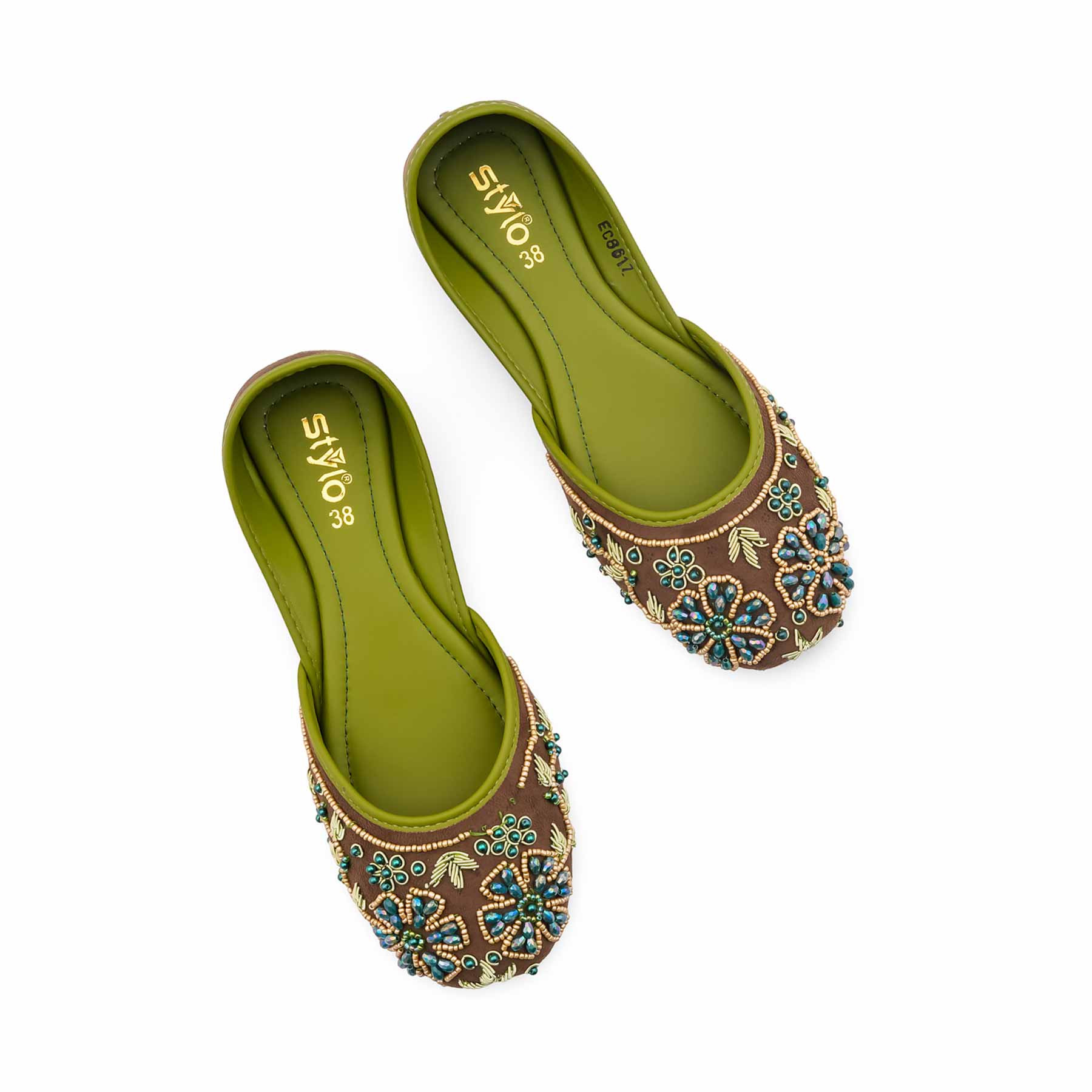 Mehndi Fancy Khussa For Ladies EC8617 - Image 5